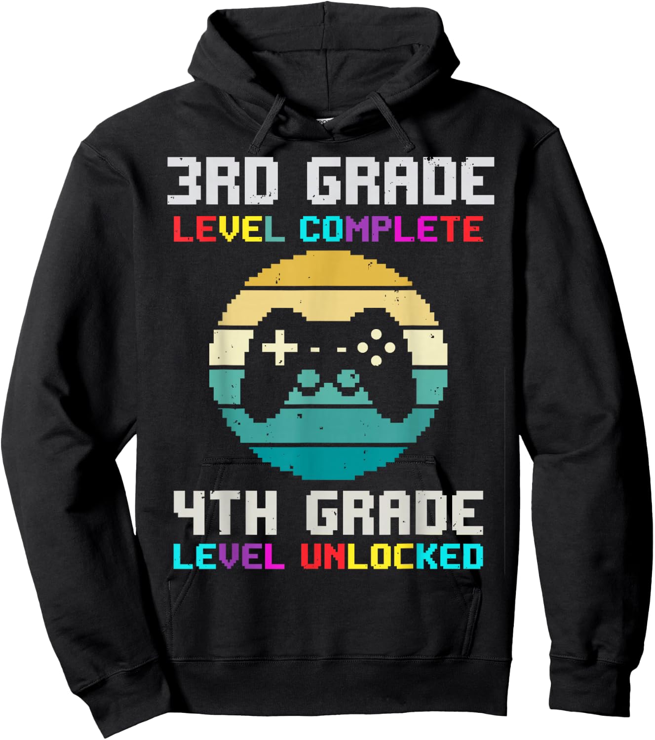 3rd Grade Level Complete 4th Unlocked Back School Video Game Hoodie - Hoodie | Black