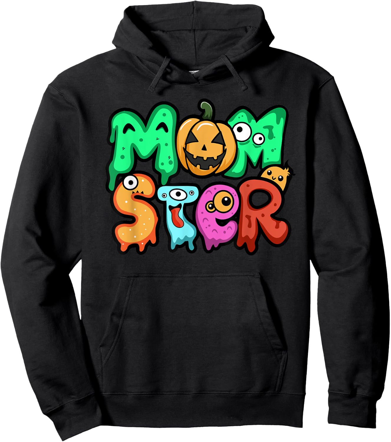 Momster Halloween Shirt Mom of Monsters Mom Halloween Hoodie - Hoodie | Black