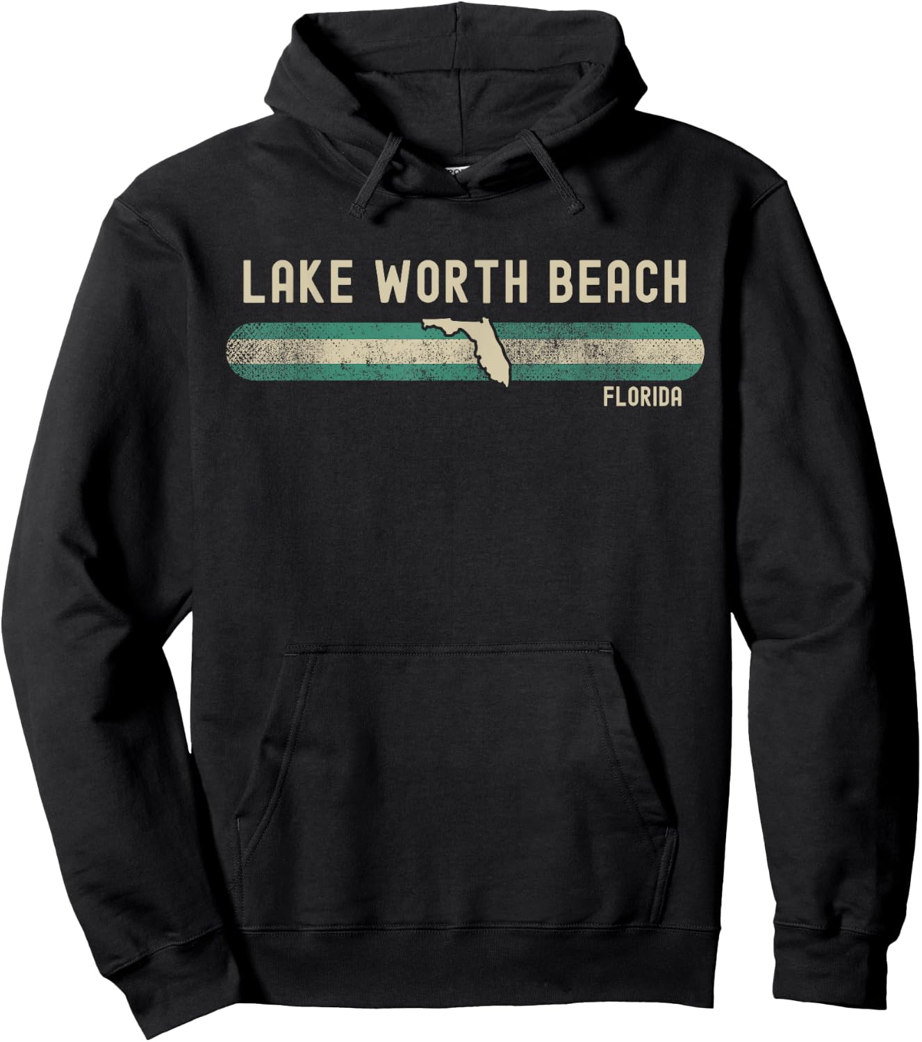 Lake Worth Beach FL | Florida | Travel & 80s Style Hoodie - Hoodie | Black