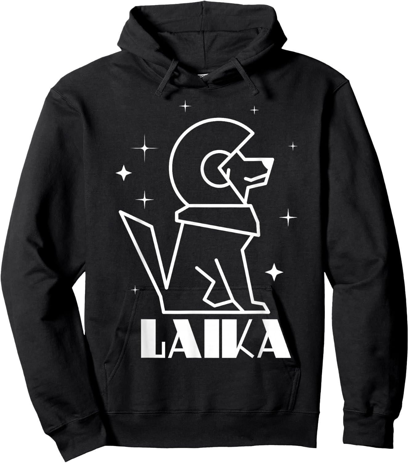 Laika Dog Sputnik Space Dog Space Travel USSR Hoodie - Hoodie | Black
