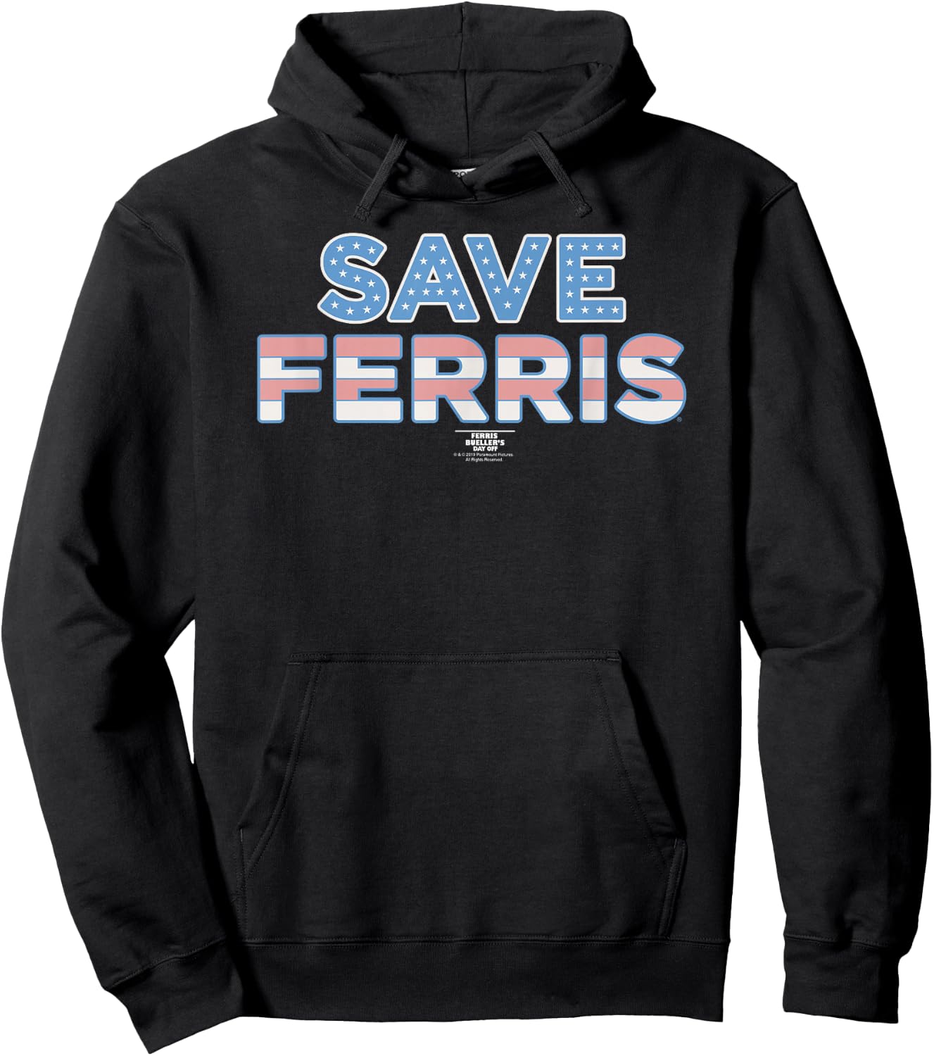 Ferris Bueller's Day Off Save Ferris American Flag Movie Hoodie - Hoodie | Black