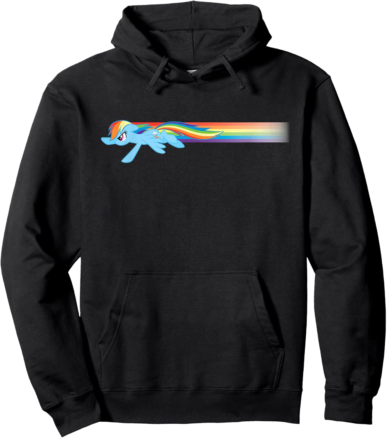 My Little Pony Rainbow Dash Flying Hoodie - Hoodie | Black