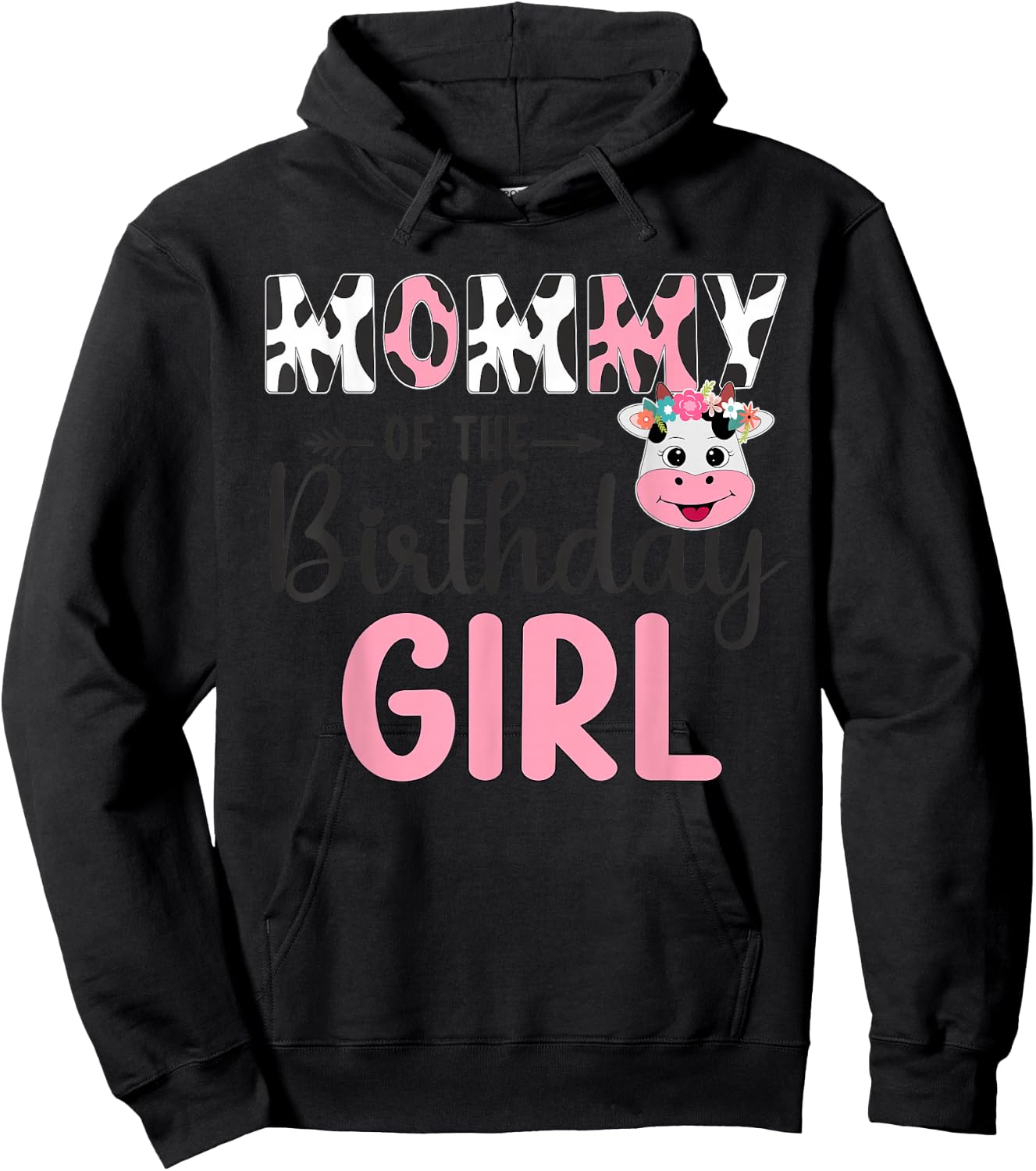 Mum of the Birthday Child's Farm Cow 1st Birthday Child Hoodie - Hoodie | Black
