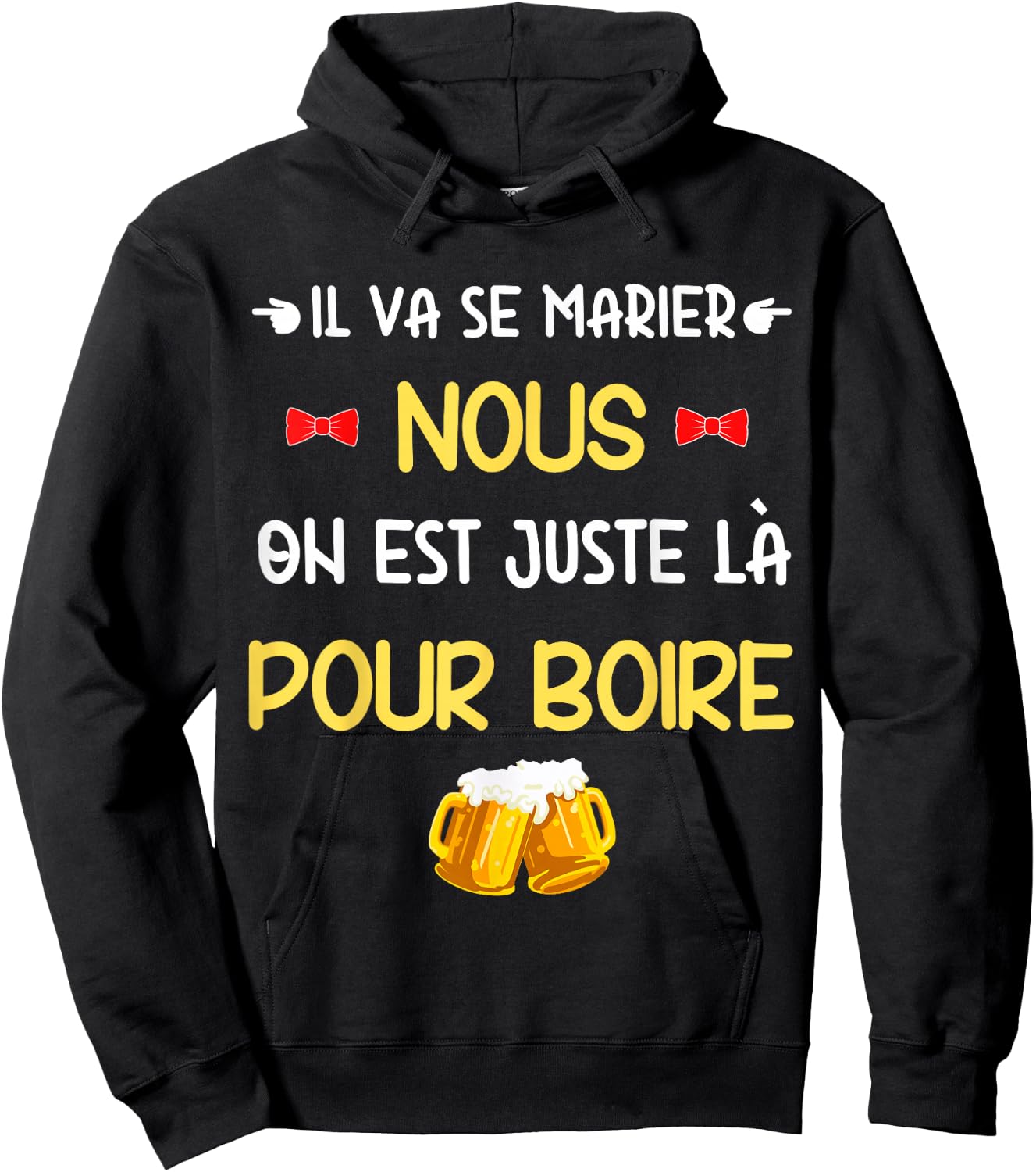 EVG humour – He gets married, we drink! Hoodie - Hoodie | Black