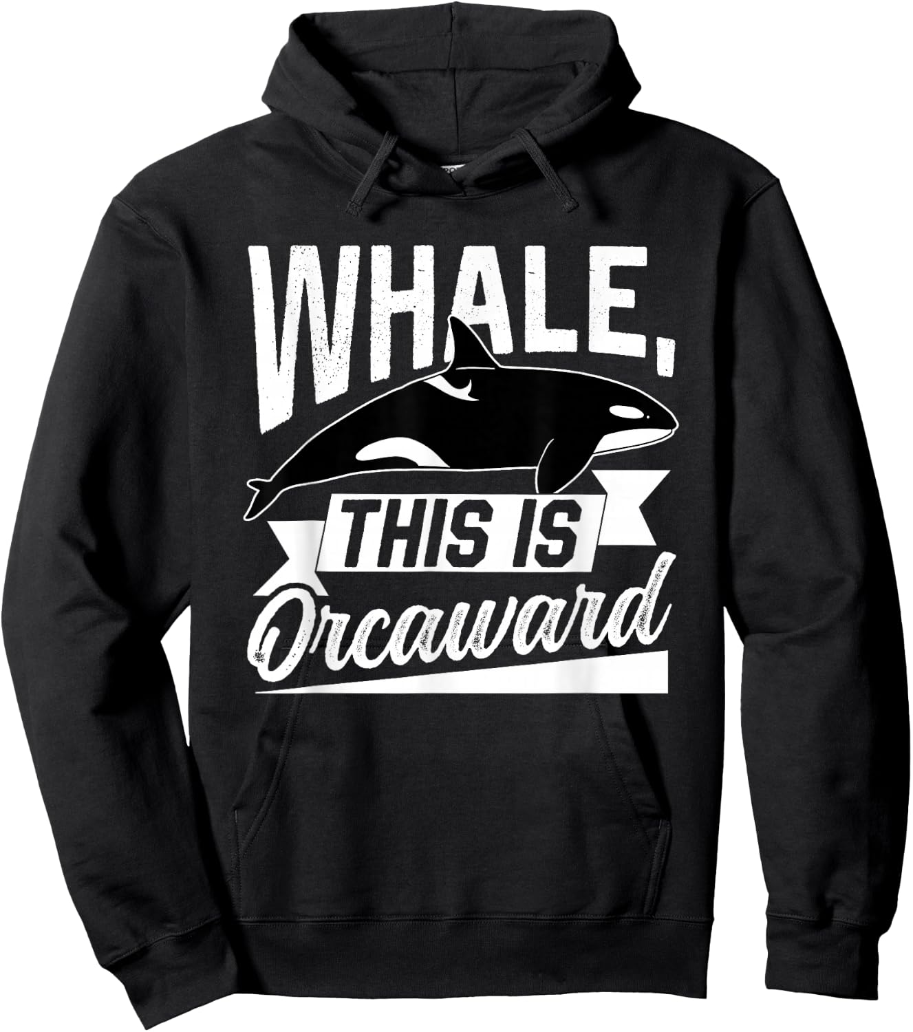 Whale This Is Orcaward Humor Awkward Orca Orcas Hoodie - Hoodie | Black