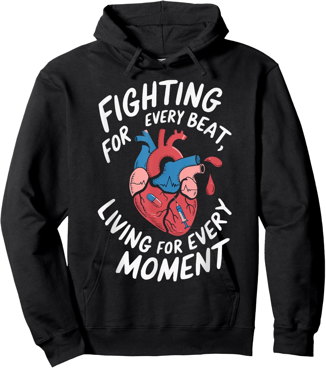 Congestive Heart Failure Chronic Disease CHF Awareness Hoodie - Hoodie | Black