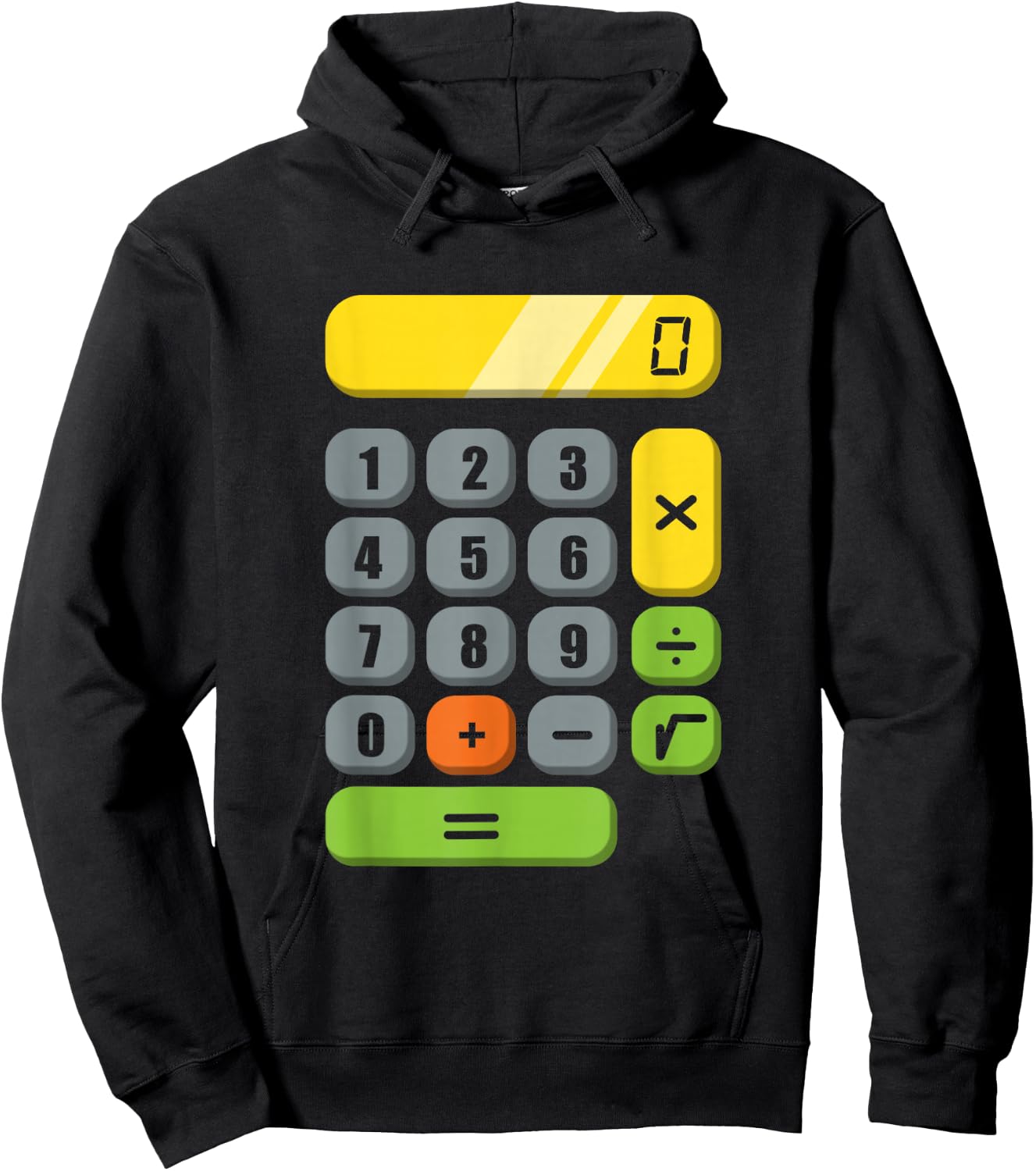 Calculator Costume Halloween Simple Cosplay Math Geek , black Hoodie - Hoodie | Black
