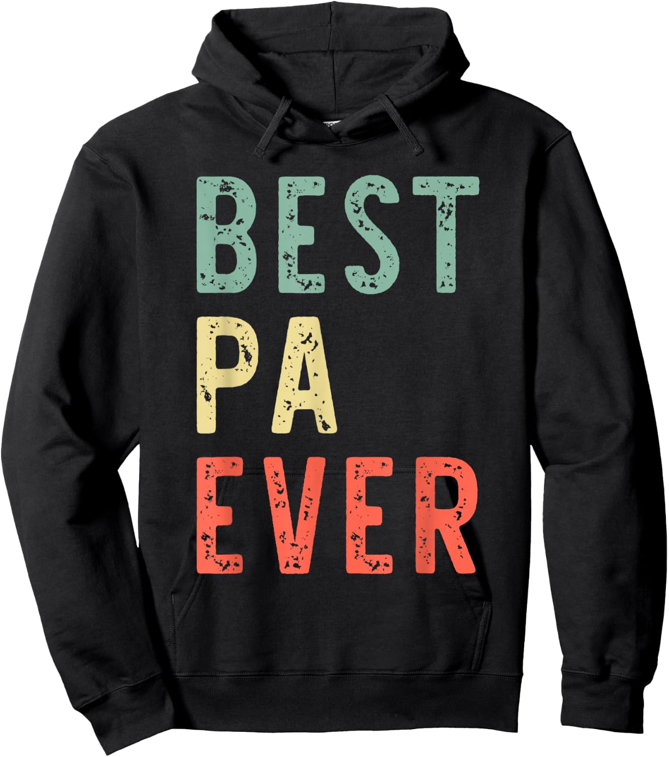 Best Pa Ever Funny Vintage Retro Hoodie - Hoodie | Black