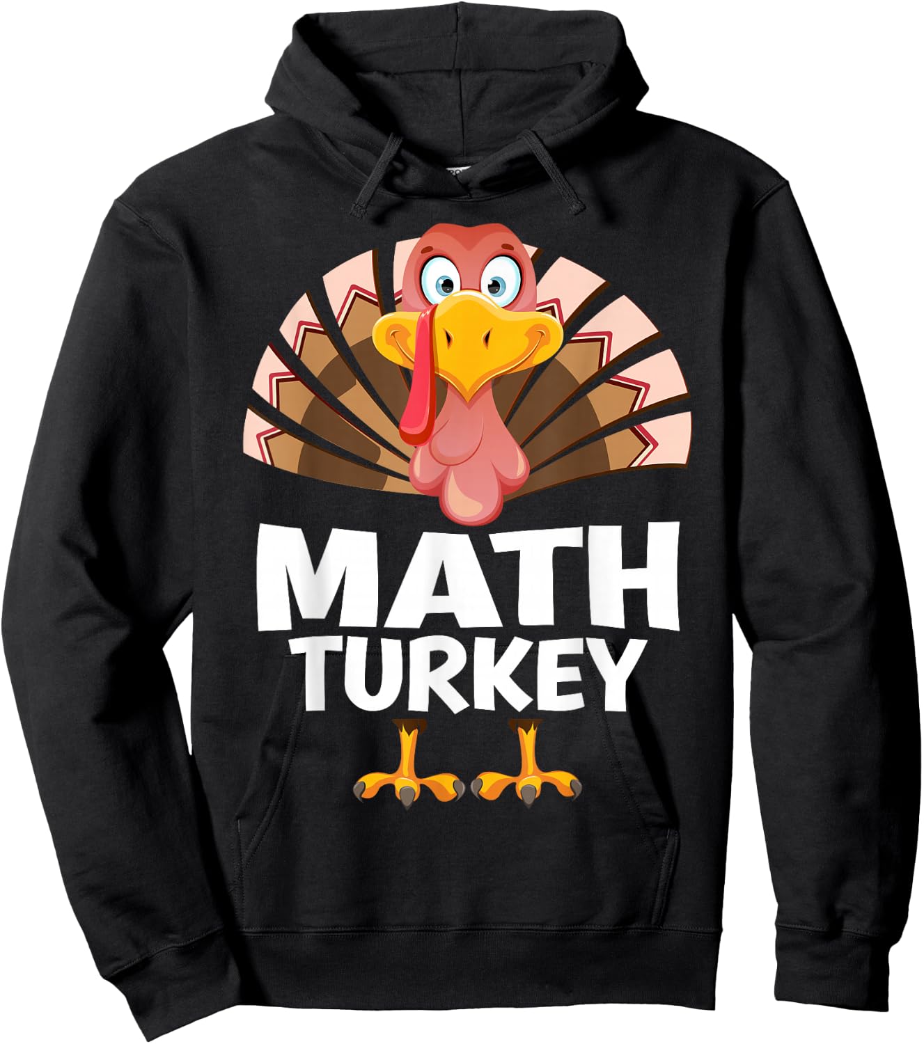 Thanksgiving Math Turkey Matching Pajama Hoodie - Hoodie | Black