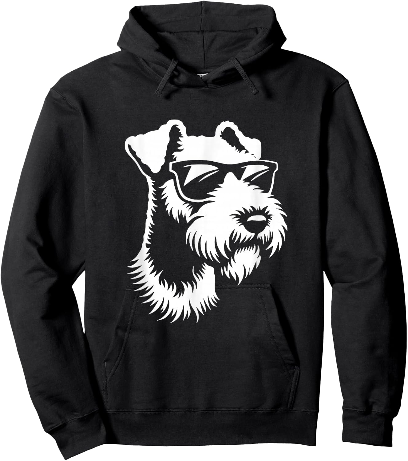 Cute Airedale Terrier Sunglasses Dog Graphic Design Hoodie - Hoodie | Black