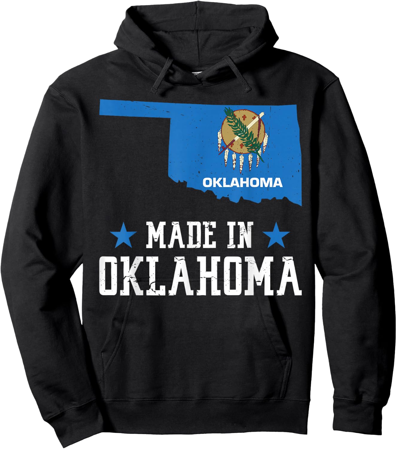 Made in Oklahoma - Oklahoma Pride US State Oklahoma Flag Hoodie - Hoodie | Black