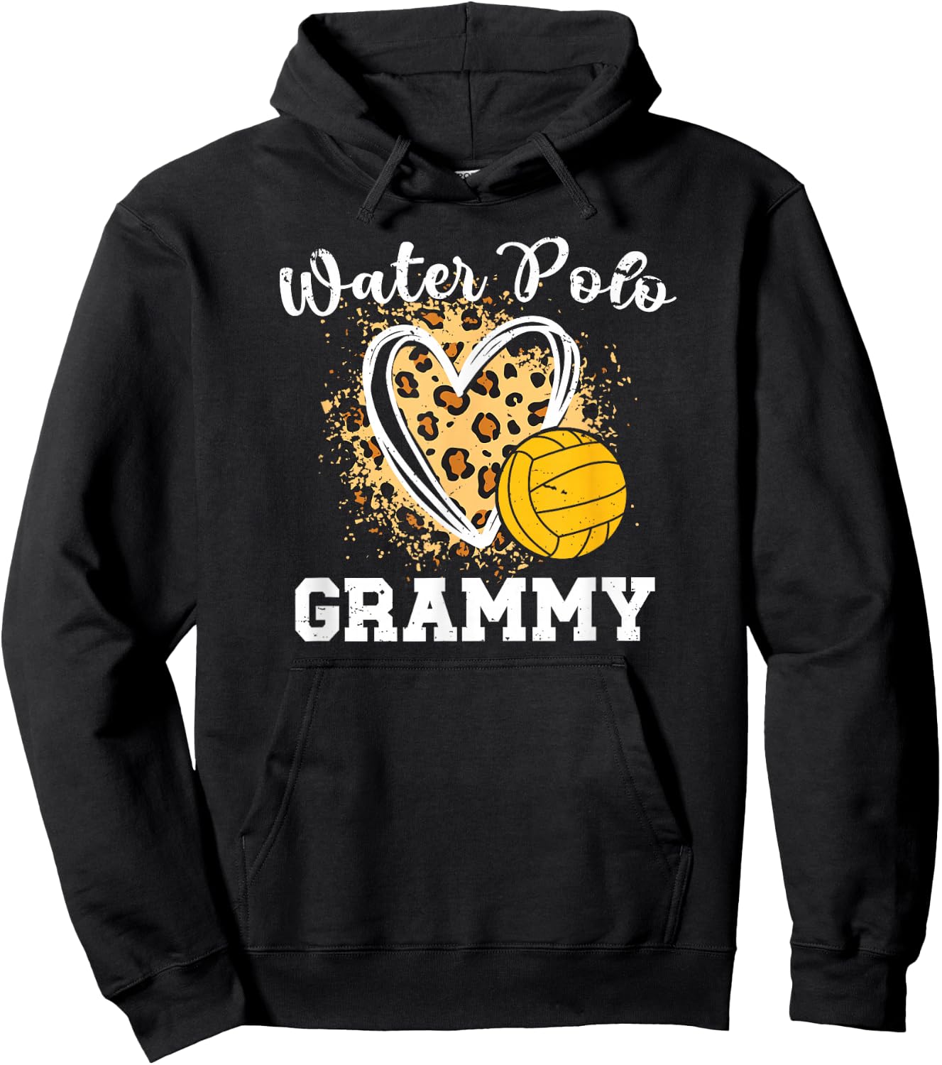 Water Polo Grammy Of A Water Polo Player Grammy Leopard Hoodie - Hoodie | Black