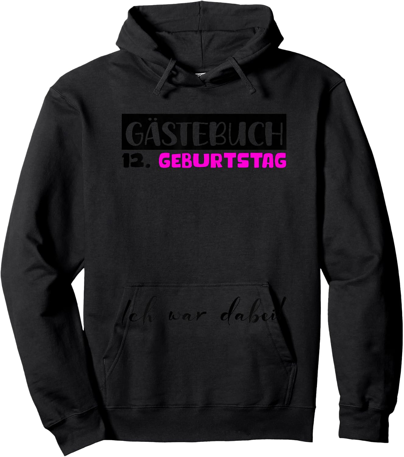 12th Birthday Decoration Girl Guest Book 12th Birthday Girl , White Hoodie - Hoodie | Black