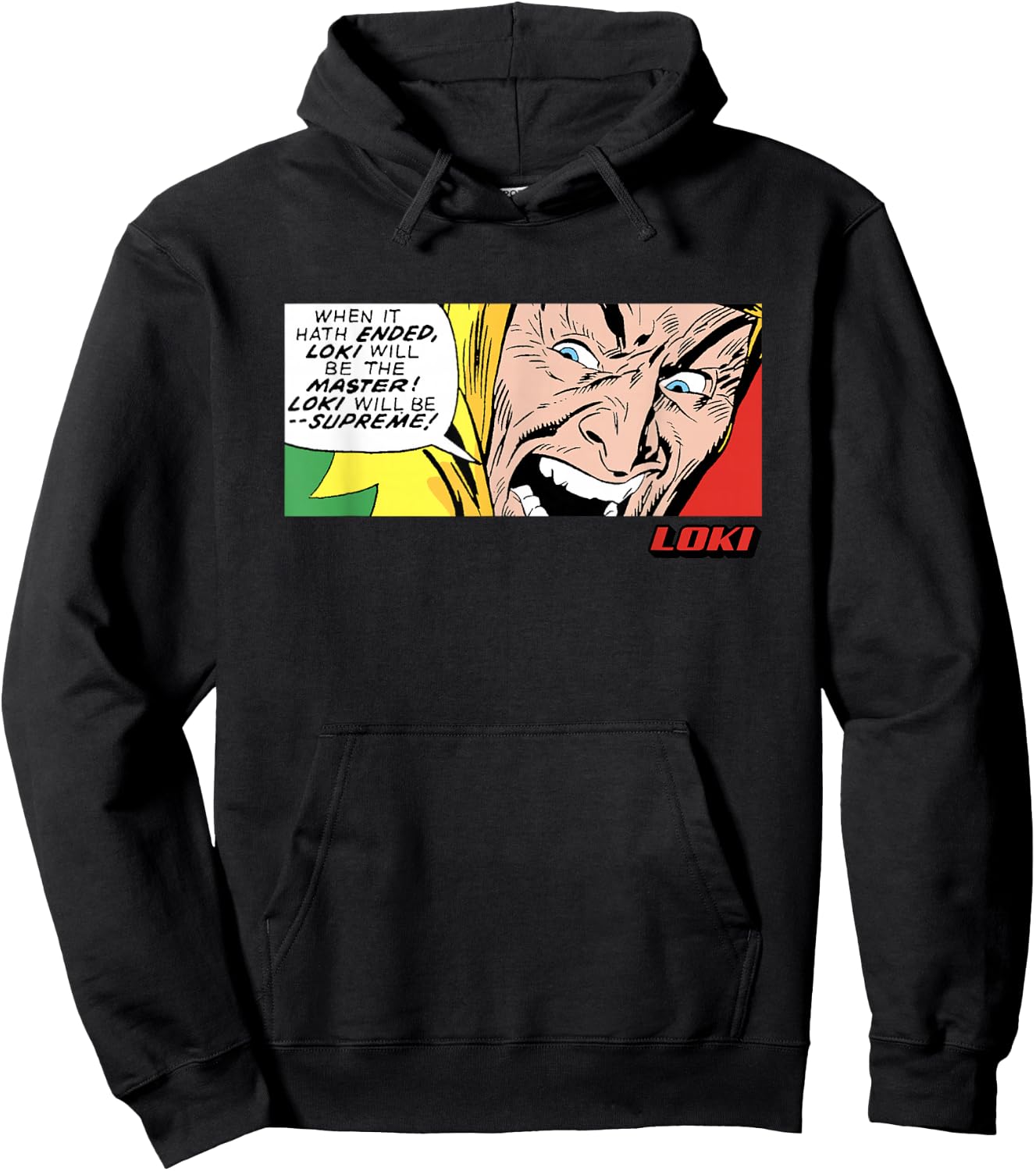 Marvel Comics Loki Supreme Master Panel Hoodie - Hoodie | Black