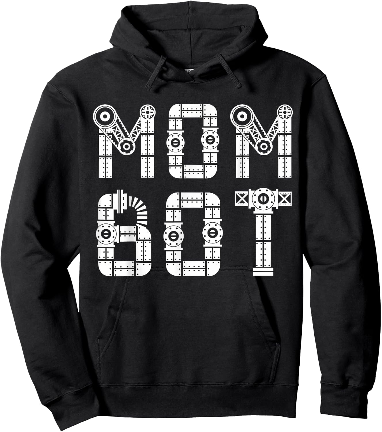 Matching Family Robot | Mother | Mom Bot Hoodie - Hoodie | Black