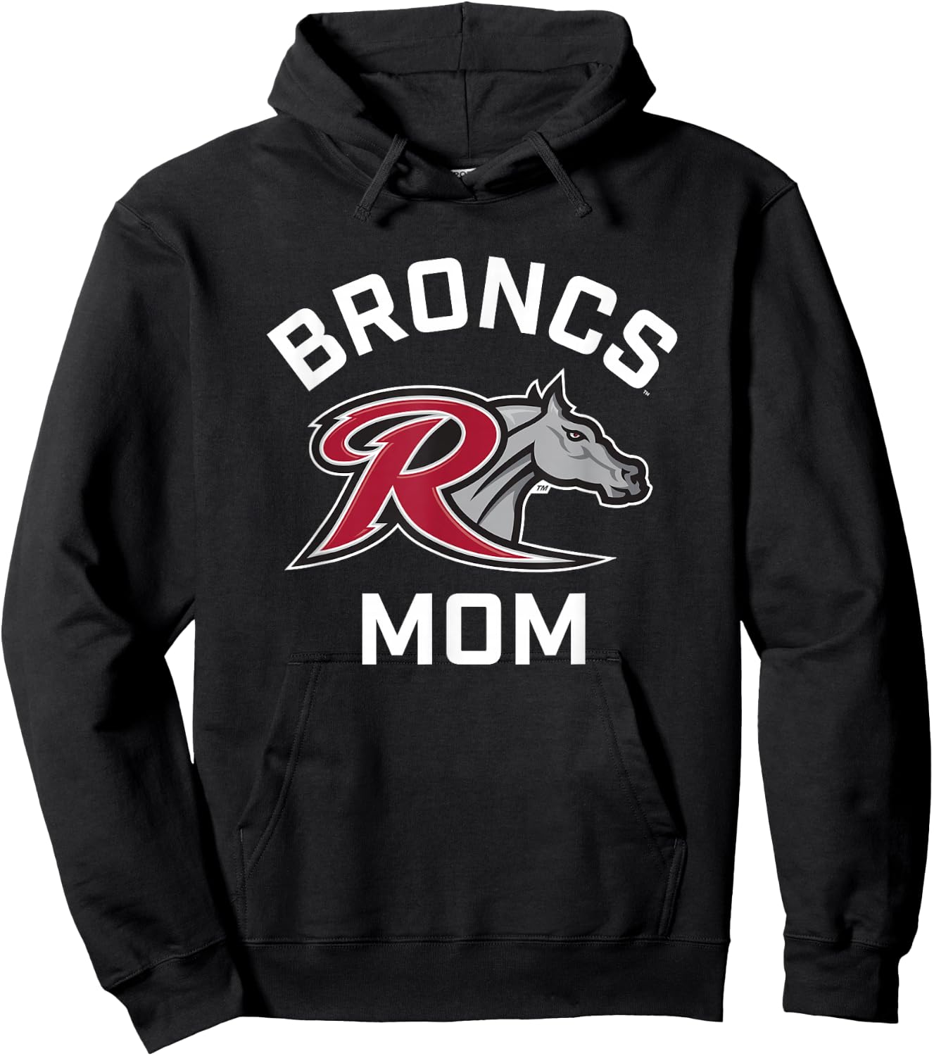 Rider University Broncs Arched Mom Hoodie - Hoodie | Black
