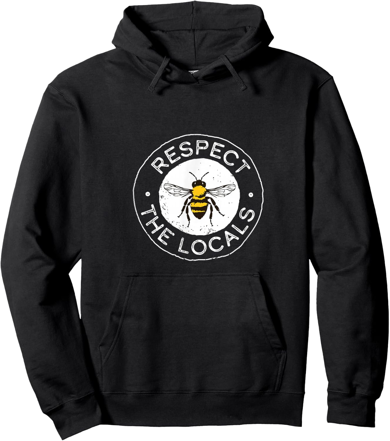 Respect The Locals Design - Funny Bee Apparell Hoodie - Hoodie | Black