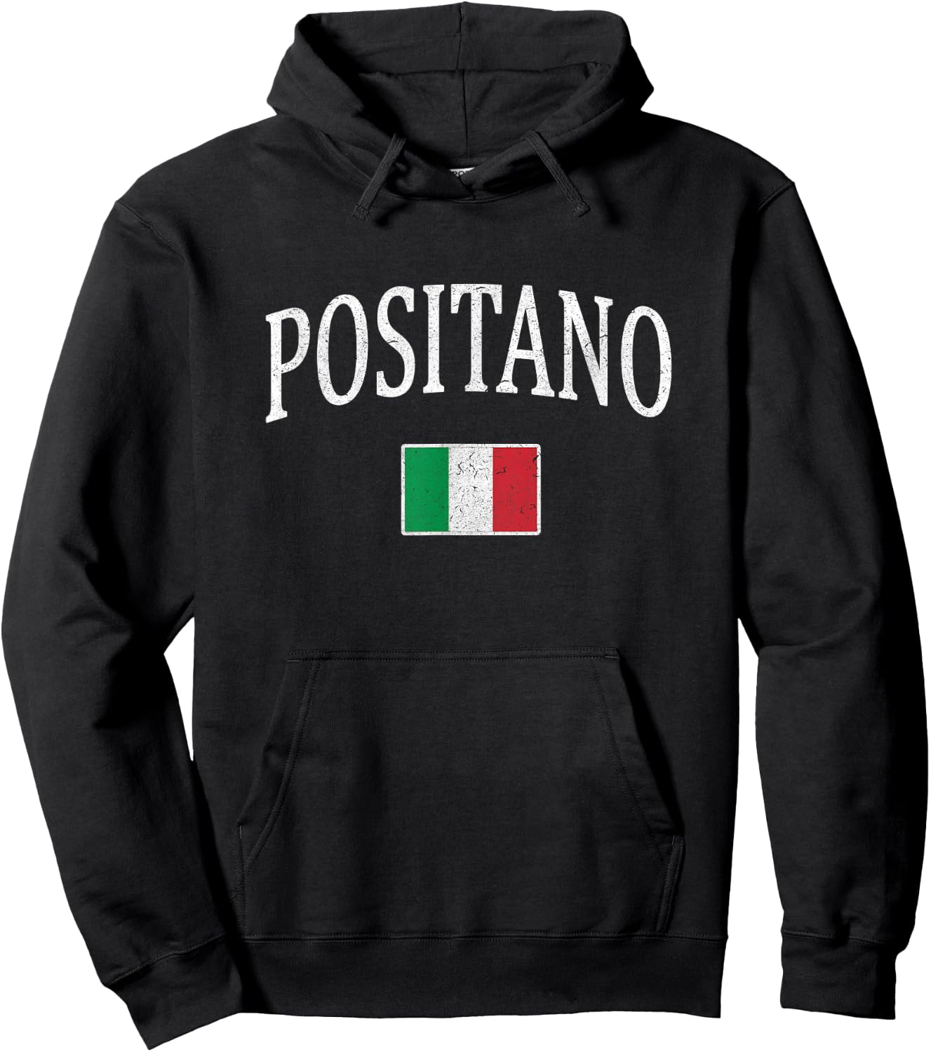Positano Italy Italian Flag Italia Tourist Souvenir Hoodie - Hoodie | Black