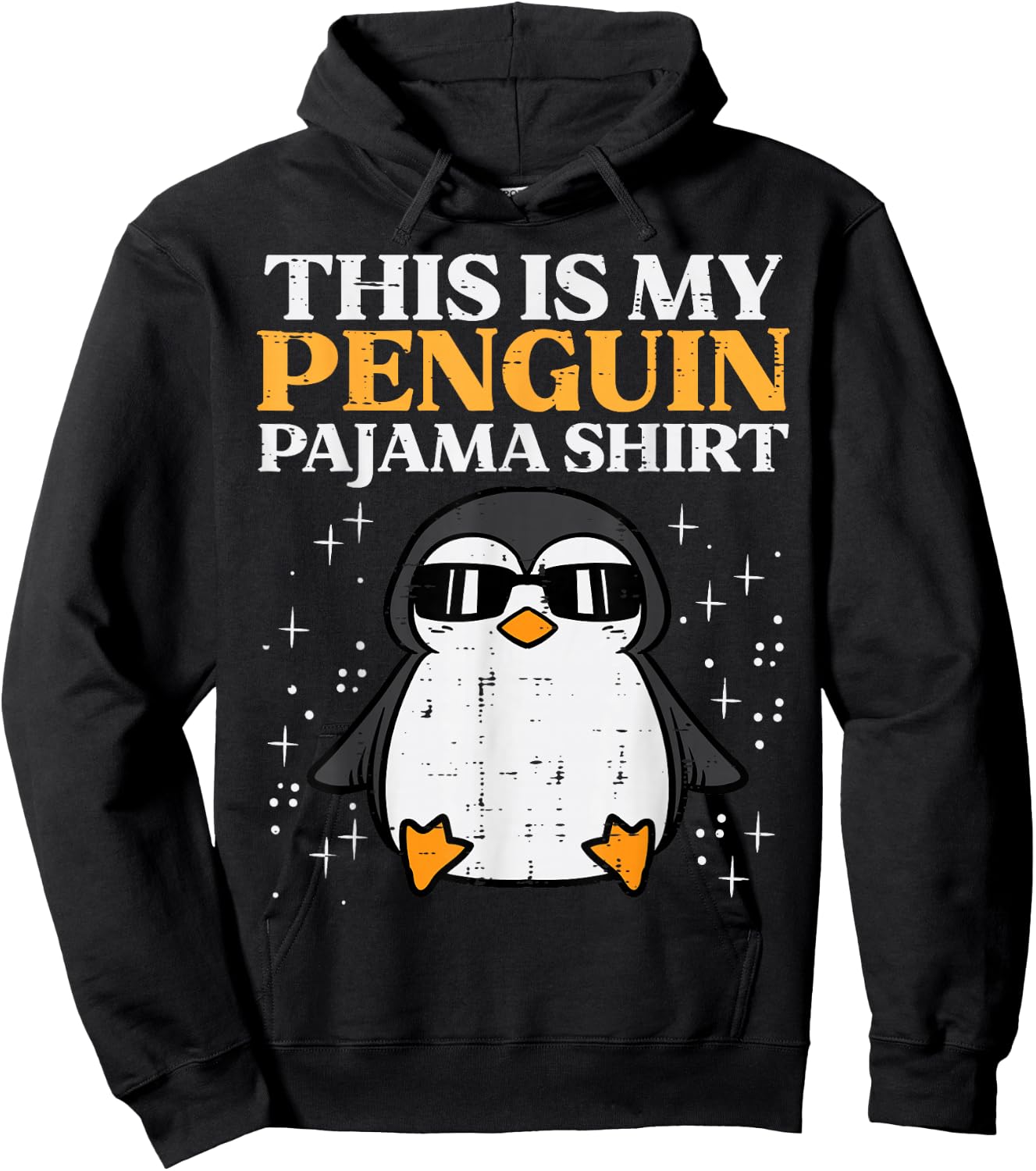 This Is My Penguin Pajama Shirt Girls Boys Kids Women Men Hoodie - Hoodie | Black