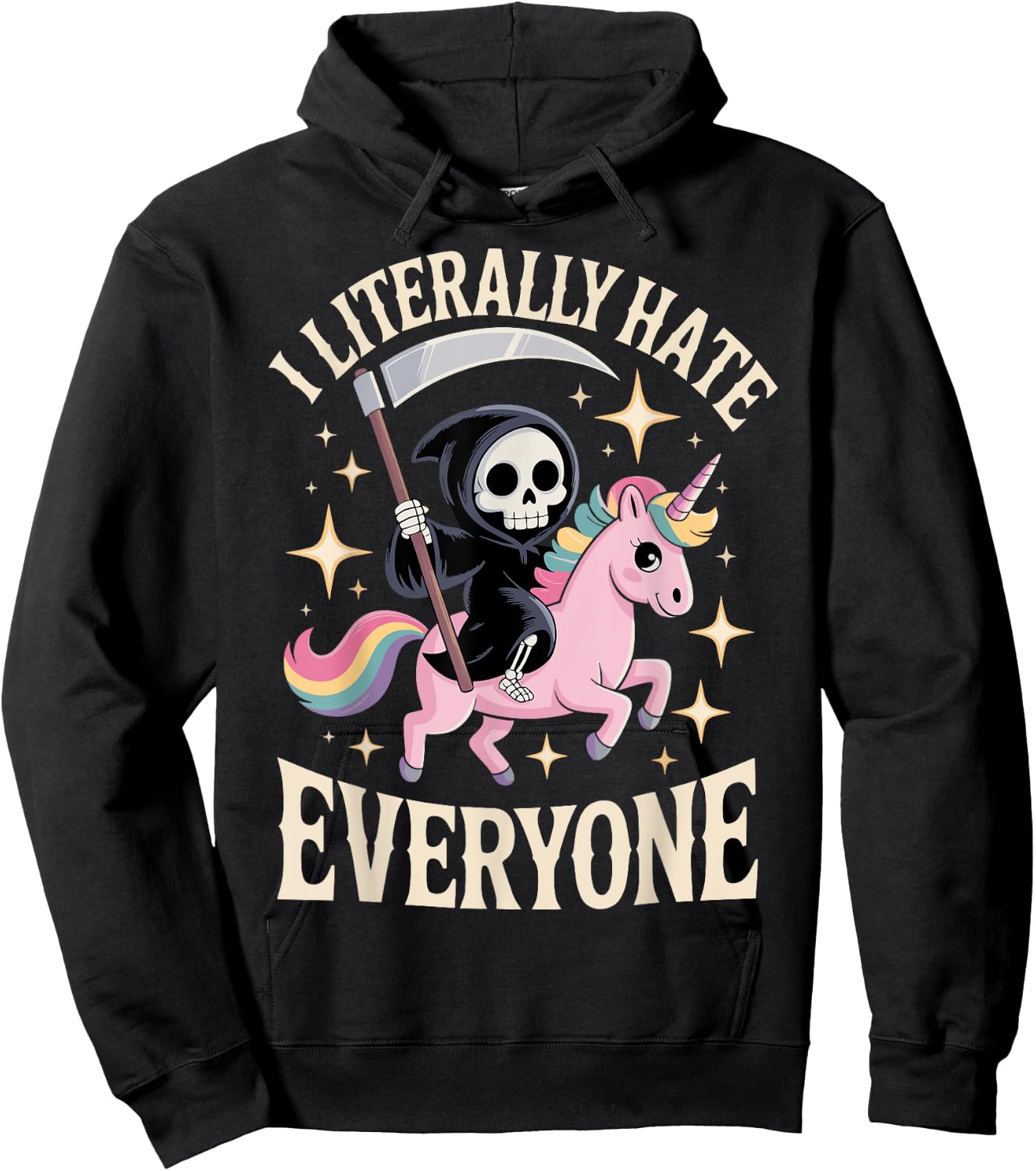 I Literally Hate Everyone Hoodie - Hoodie | Black