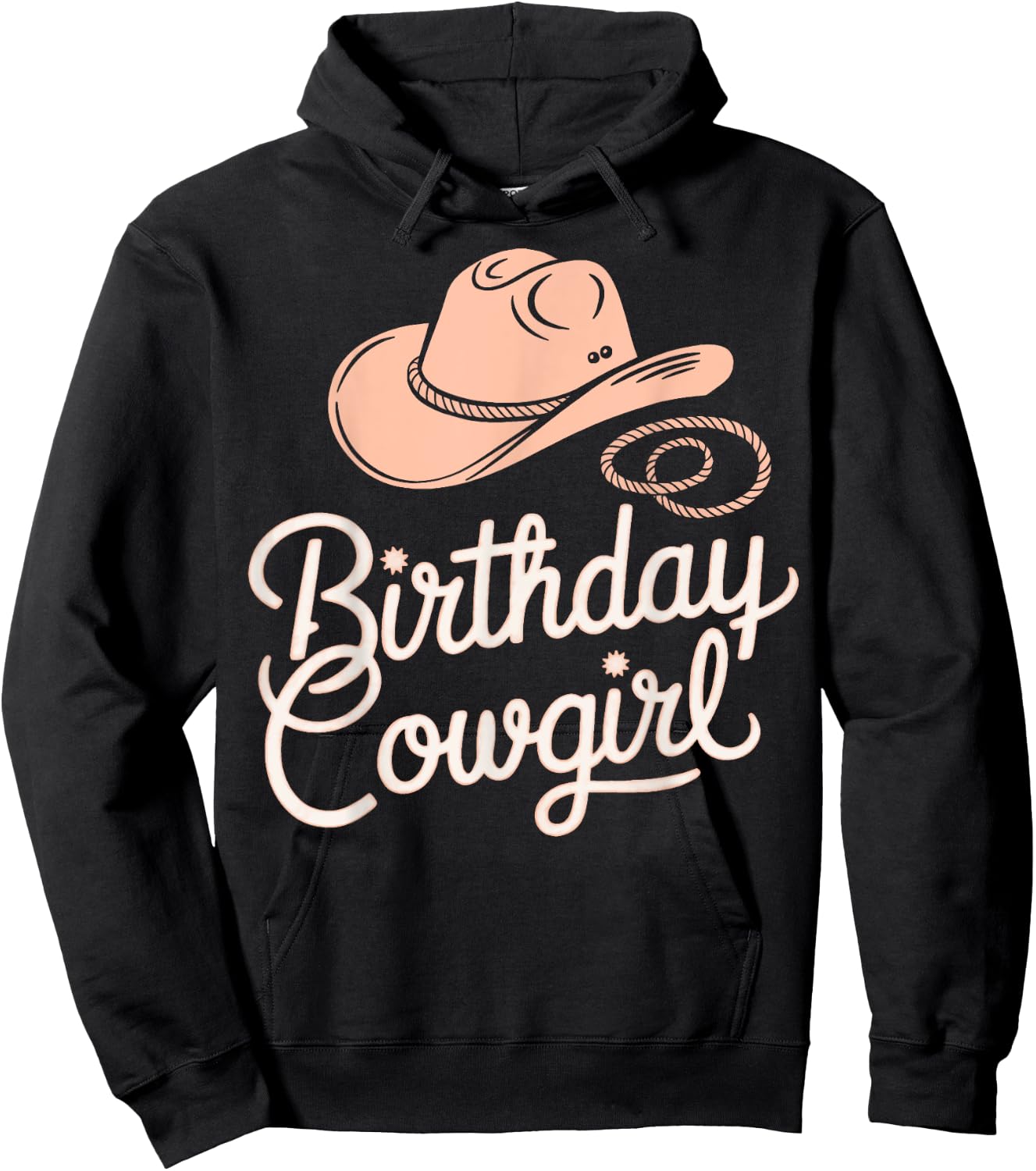 Western Birthday Cow Girl Birthday Cowgirl Rodeo Birthday Hoodie - Hoodie | Black