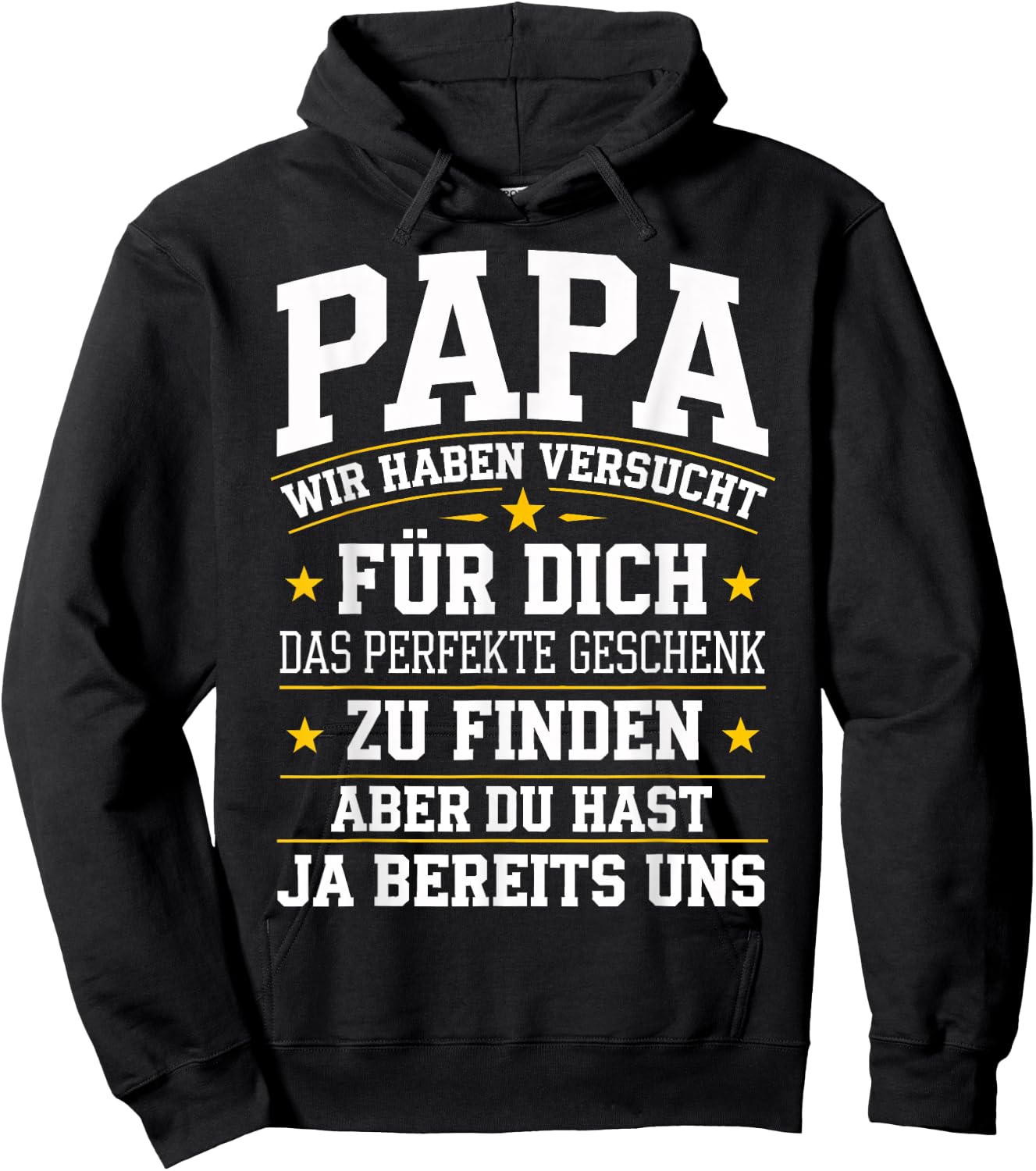 Papa Gift Birthday Shirt Dad Saying Funny Dad Hoodie - Hoodie | Black