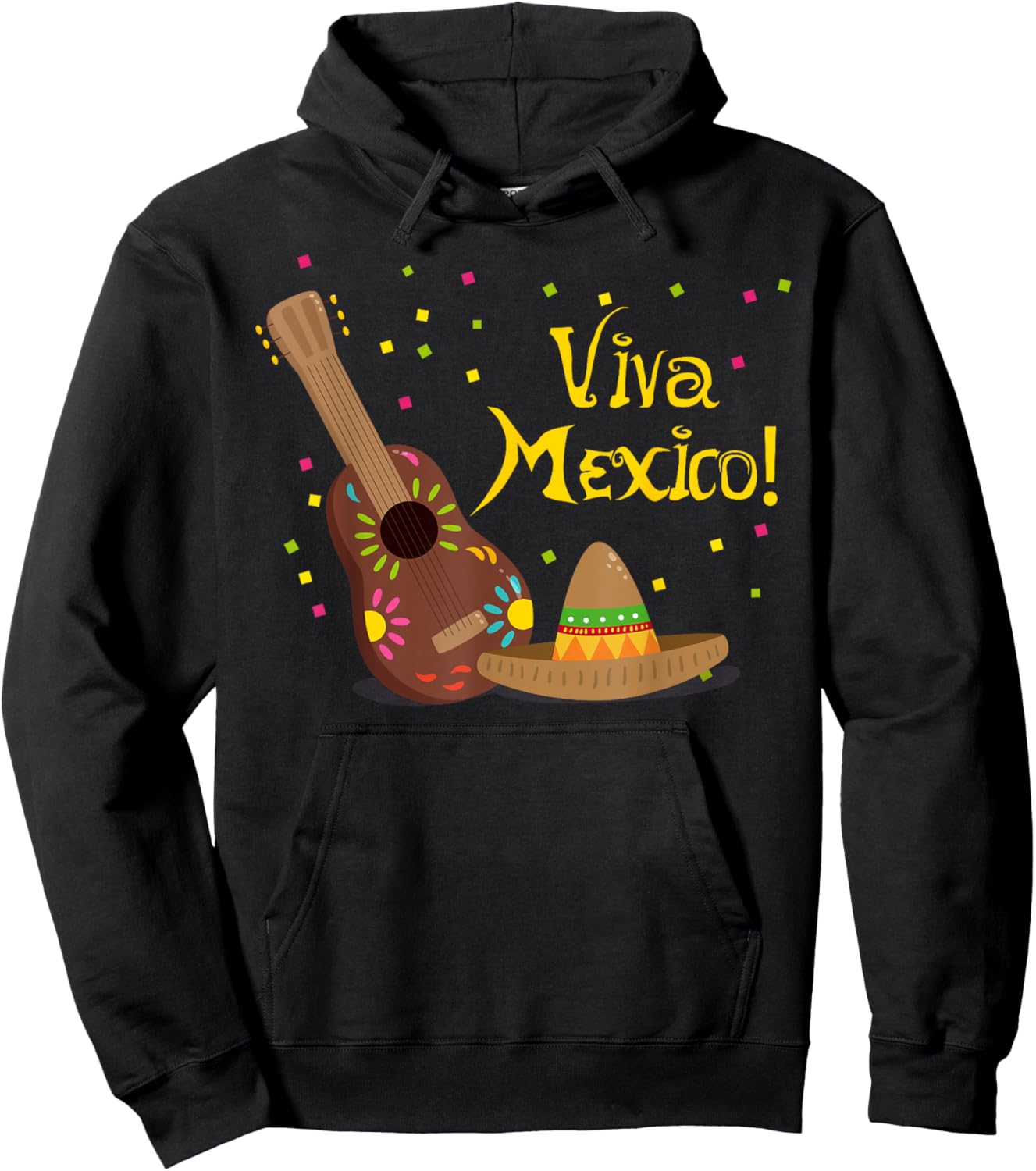 Viva Mexico! Fiesta Independence Day Party Mexican Hoodie - Hoodie | Black