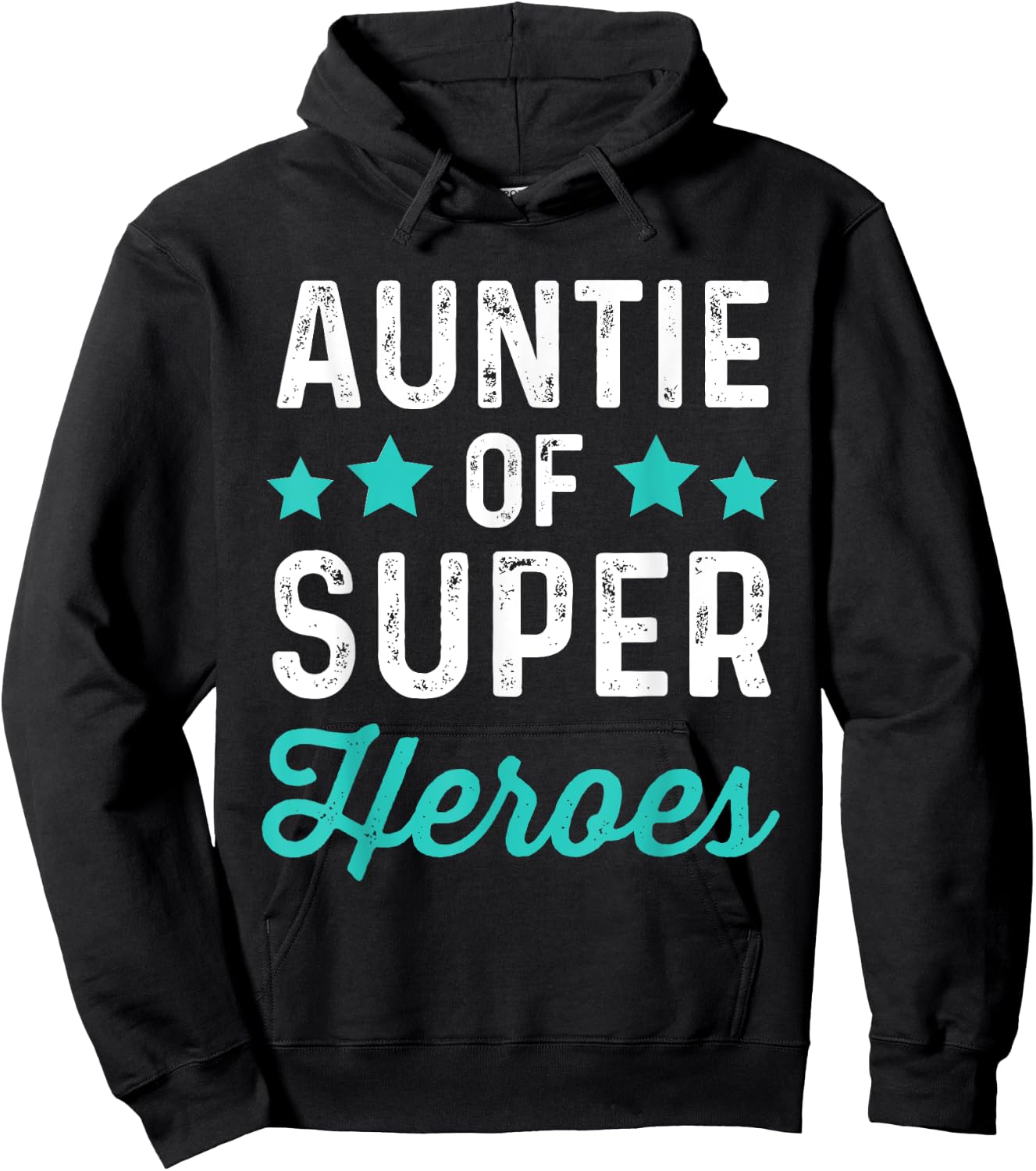 Auntie Super Heroes | Funny Superhero Aunt Shirt Hoodie - Hoodie | Black