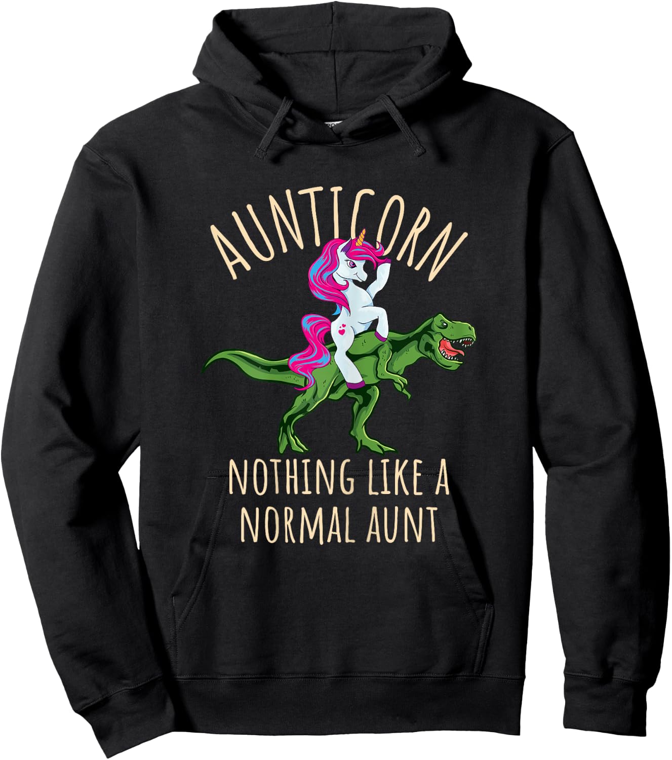 Aunticorn Nothing Normal Hoodie - Hoodie | Black
