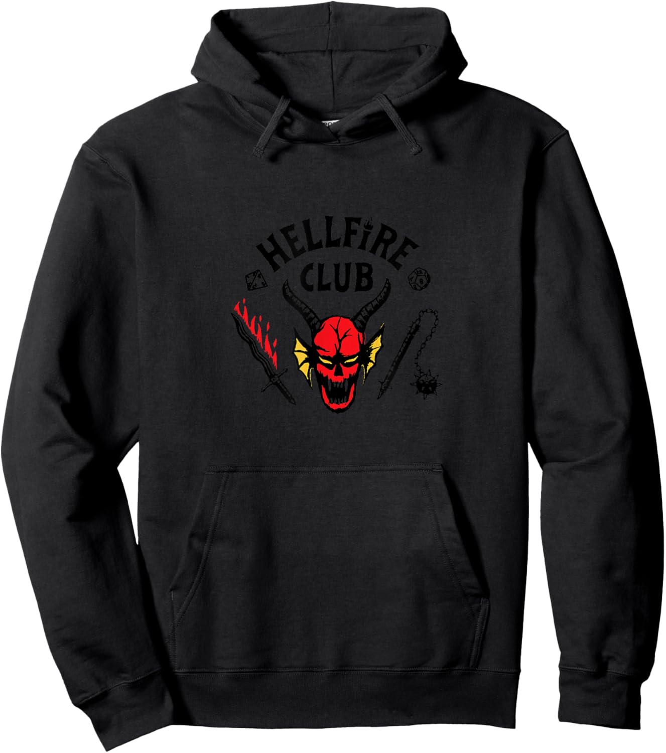 Stranger Things Hellfire Club , gray Hoodie - Hoodie | Black