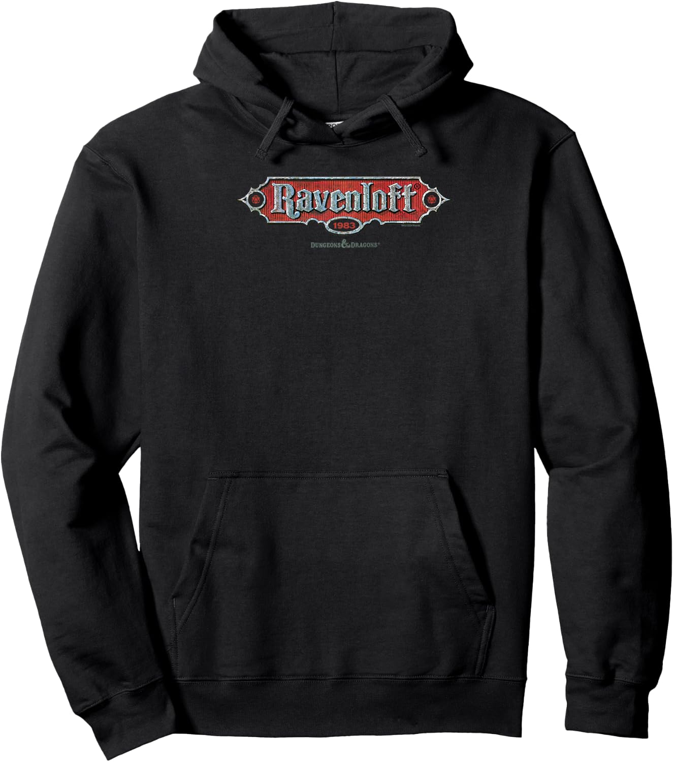 Dungeons & Dragons Retro Ravenloft Raglan Baseball Hoodie - Hoodie | Black