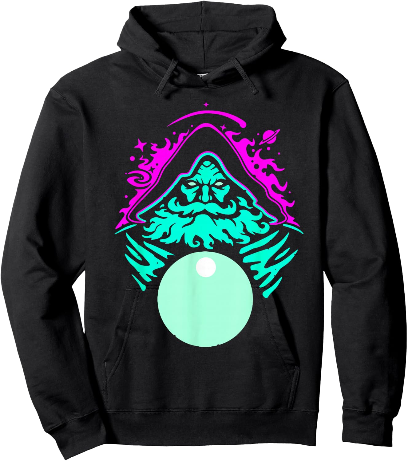 Pondering My Orb - Wizard Ponder Cosmic Fantasy Magical Meme Hoodie - Hoodie | Black