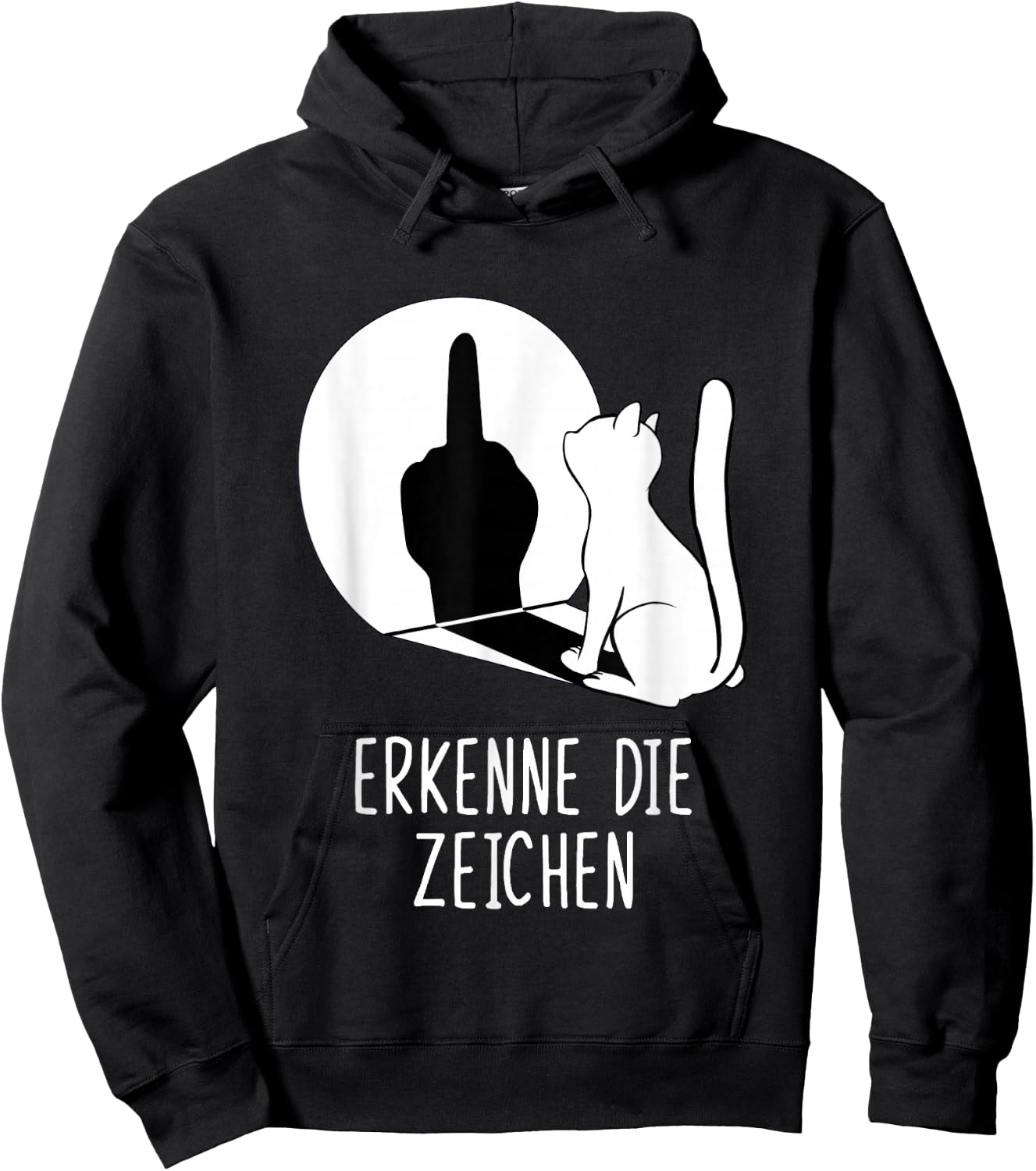 Waving Cat Shadow Cats Erkenne die Signs , black Hoodie - Hoodie | Black