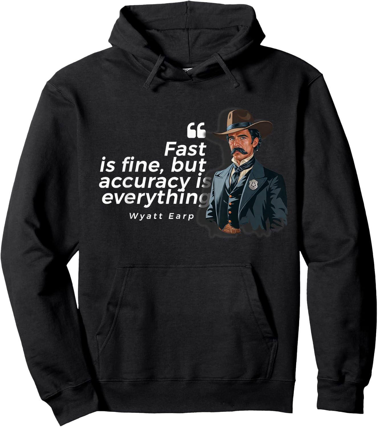 Camikaze.historia Wyatt Earp Quote - Black, Men's Small, Short Sleeve, Classic Fit Hoodie - Hoodie | Black