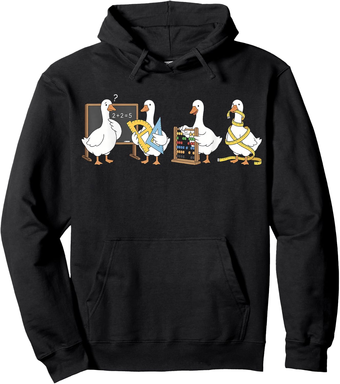 Funny Math Goose Teacher Classroom Appreciation Men Women Hoodie - Hoodie | Black