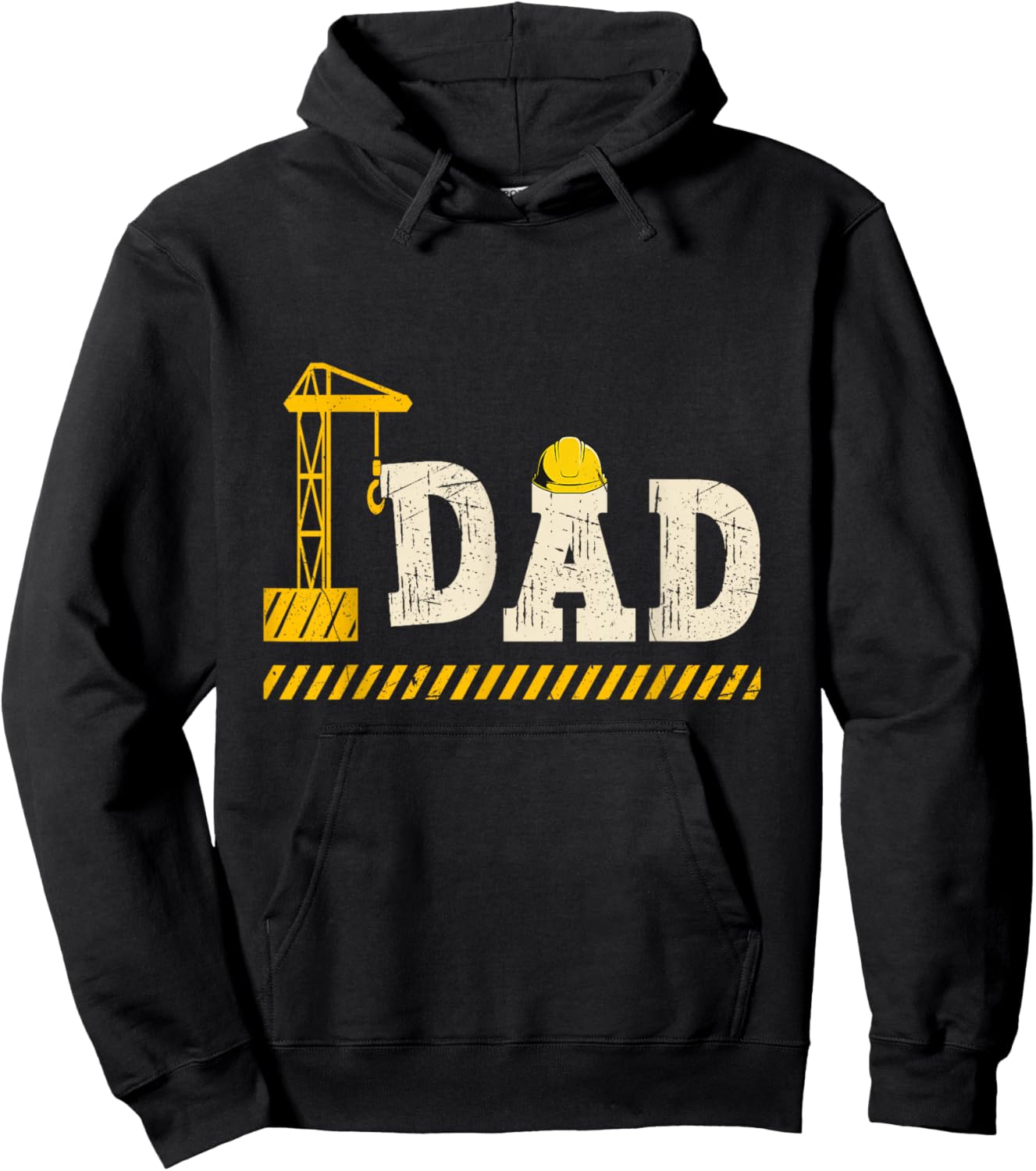 Happy Father's Day Construction For Son DAD Father's Day Hoodie - Hoodie | Black