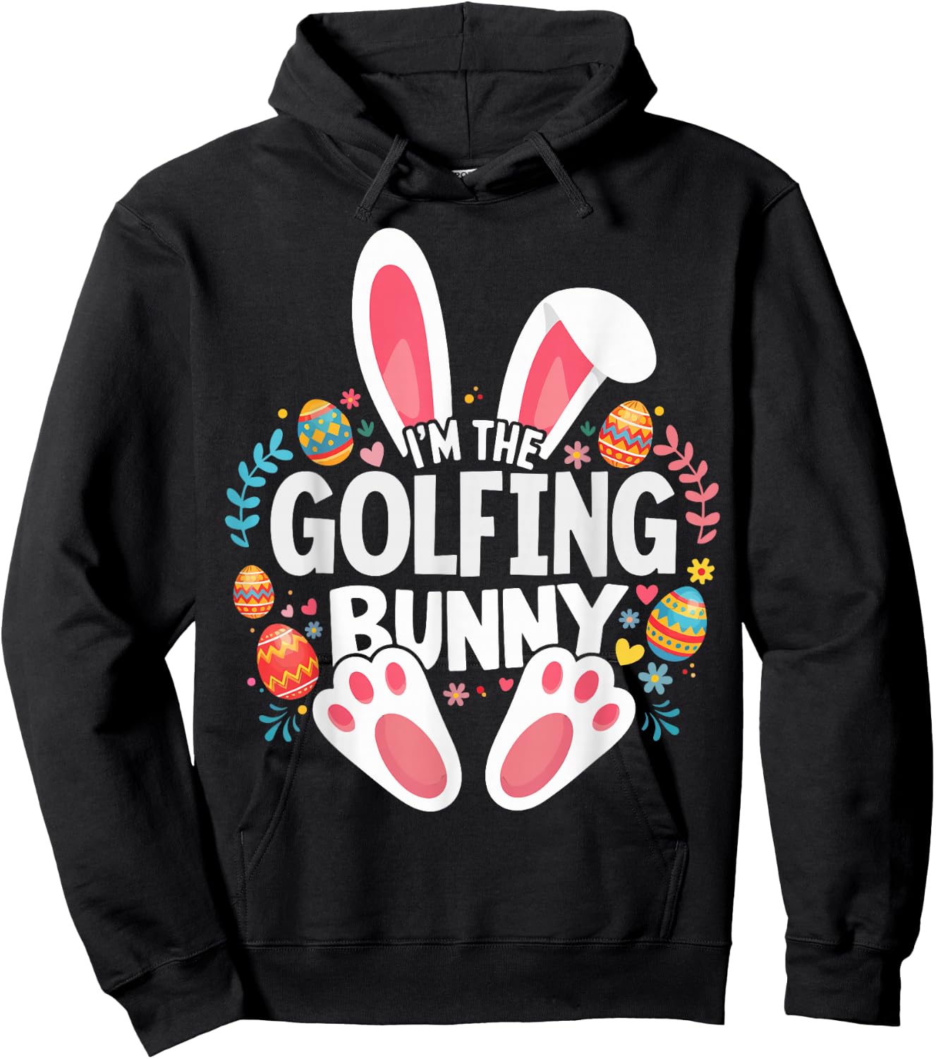 I'm The Golfing Bunny Matching Easter Family Hoodie - Hoodie | Black