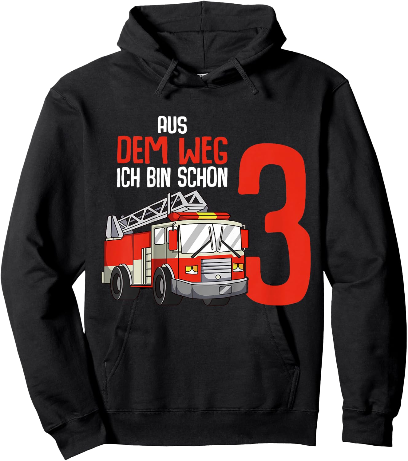 3. Geburtstag Feuerwehr 3 Jahre Kinder Junge Hoodie - Hoodie | Black