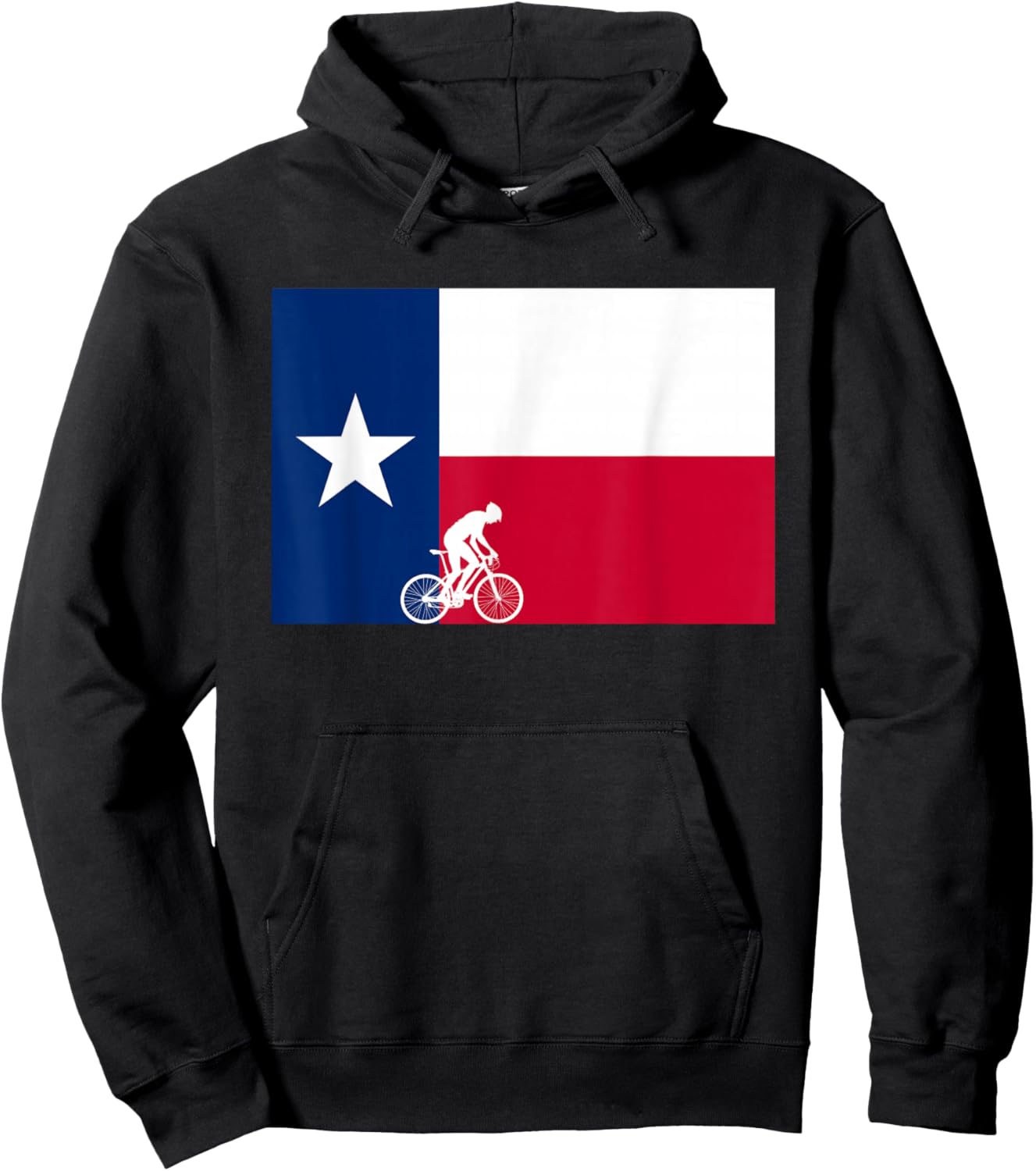 Bike Texas Pride Cycling State Biker Hoodie - Hoodie | Black