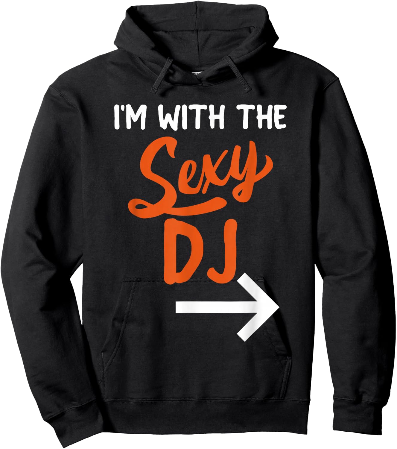 Lazy Halloween Costume For Couple I'm With The Sexy Dj Hoodie - Hoodie | Black