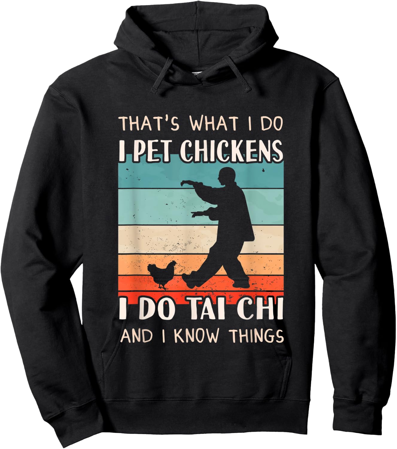 Tai Chi Outfit - Chicken Keeper Design Men Tai Chi Hoodie - Hoodie | Black