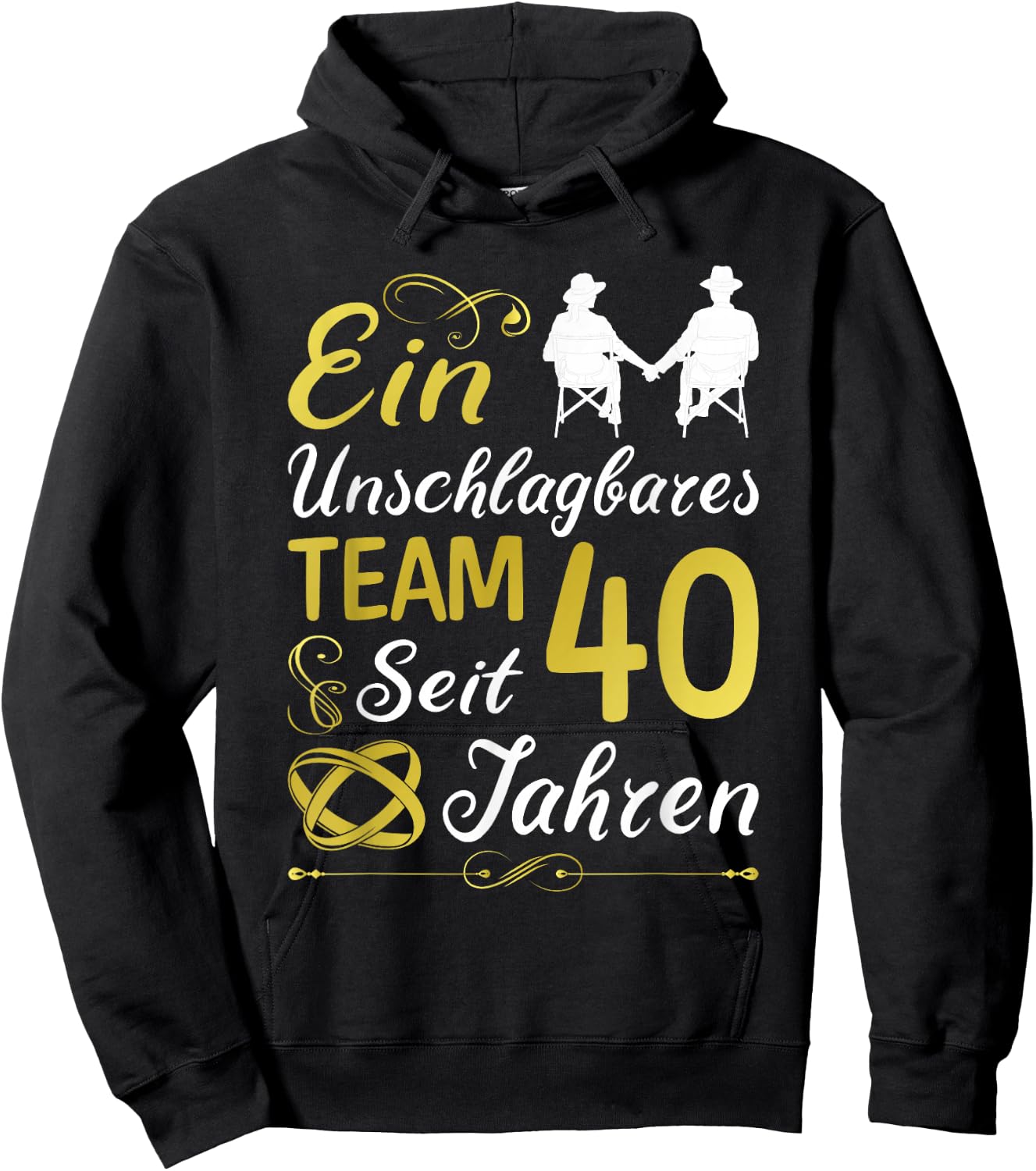 40 Jahre Verheiratet 40. Hochzeitstag Rubinhochzeit Hoodie - Hoodie | Black