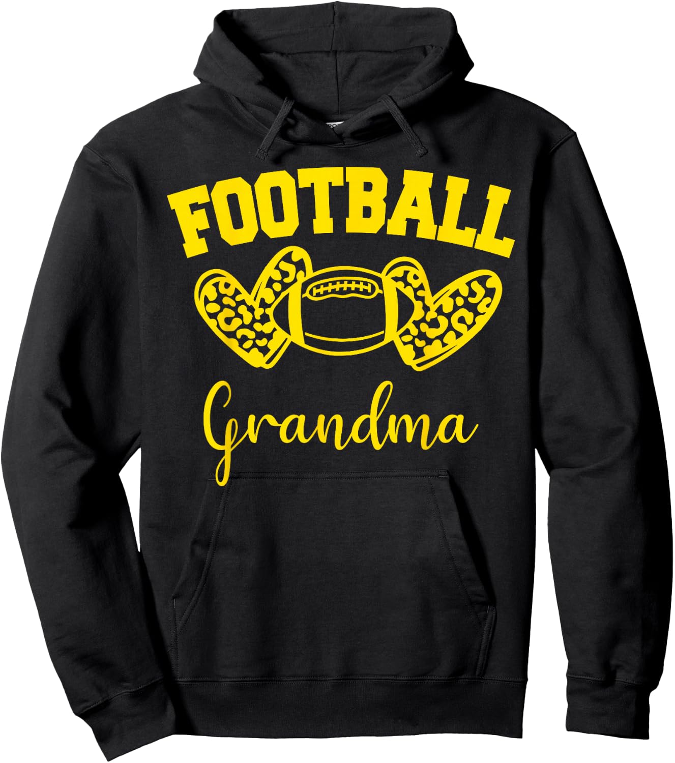 American Football Grandma Football Family Matching Hoodie - Hoodie | Black