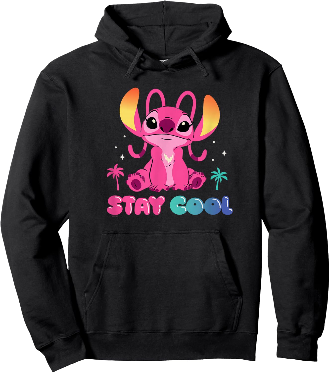 Disney Angel Stay Cool Bubble Letters , black, s Hoodie - Hoodie | Black