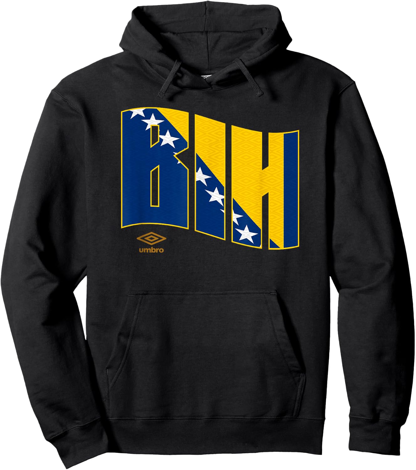 Umbro International Soccer Wavy Bosnia and Herzegovina Logo Hoodie - Hoodie | Black