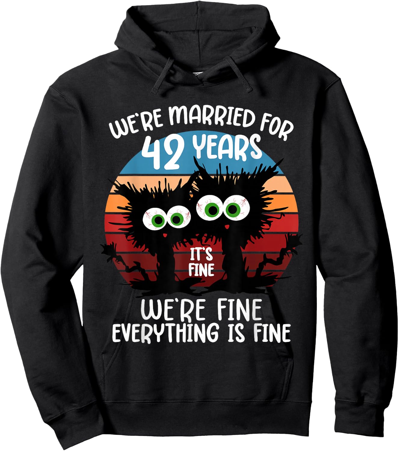 We're Married for 42 Years Hoodie - Hoodie | Black