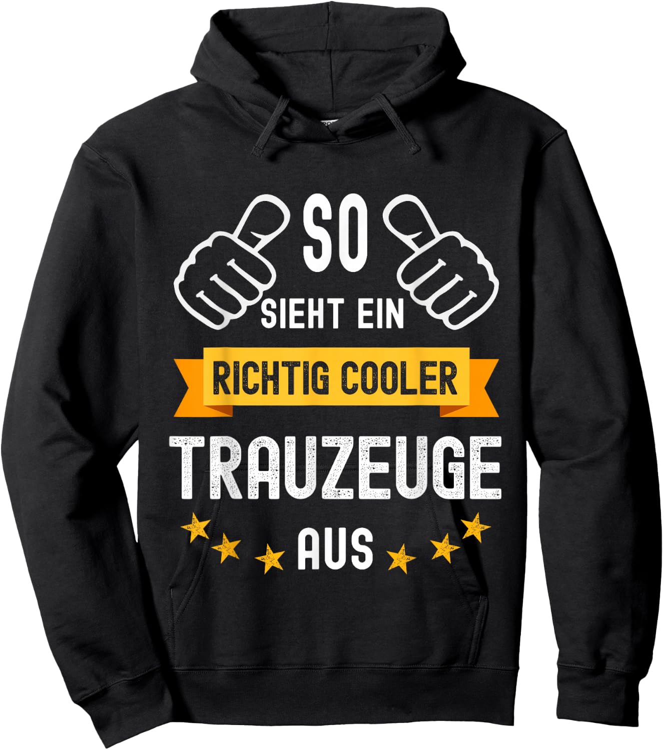 "So sieht ein richtig cooler Trauzeuge aus Trauzeug" , black Hoodie - Hoodie | Black