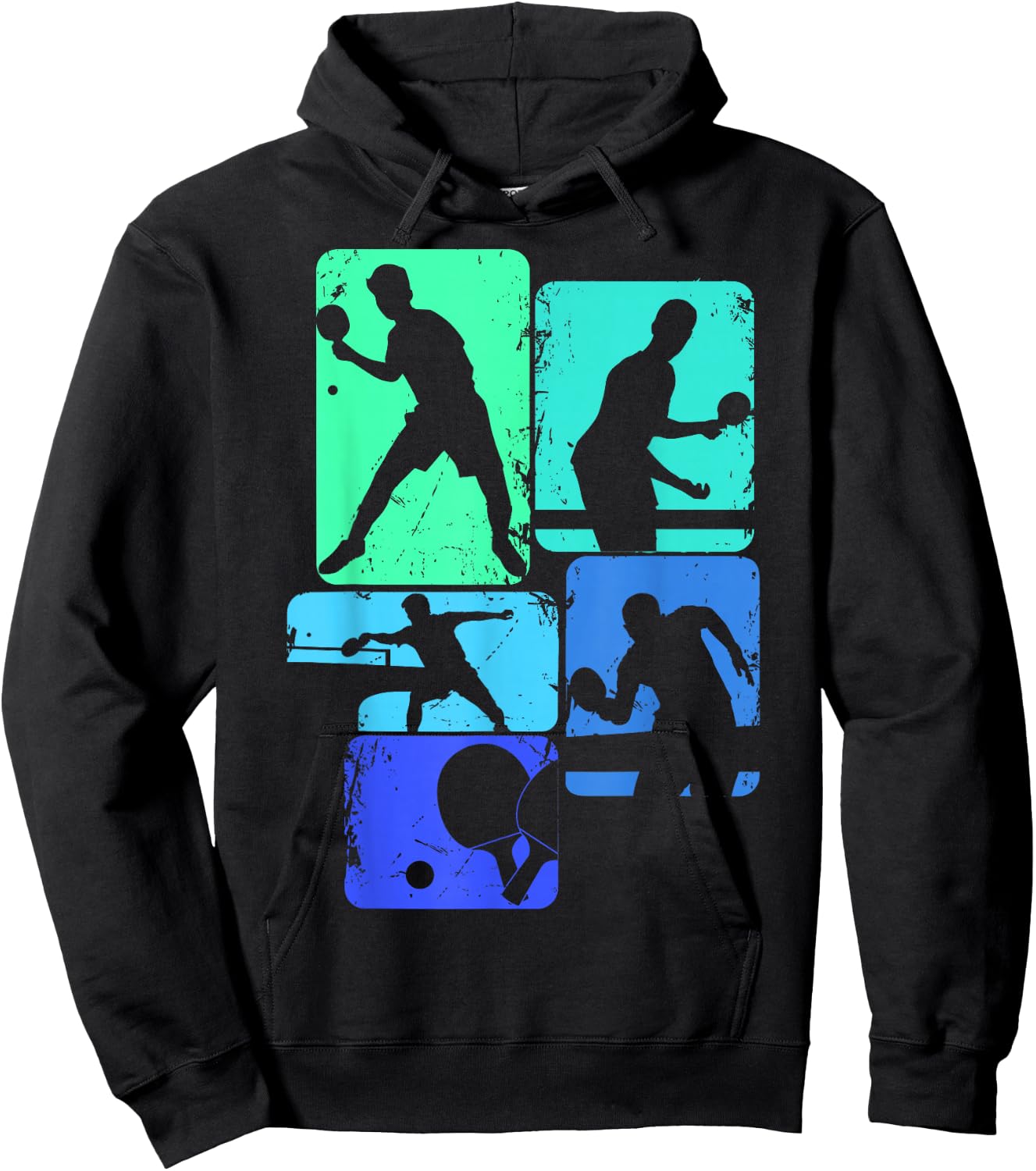 Table Tennis Ping Pong Children's Boys Men's Hoodie - Hoodie | Black