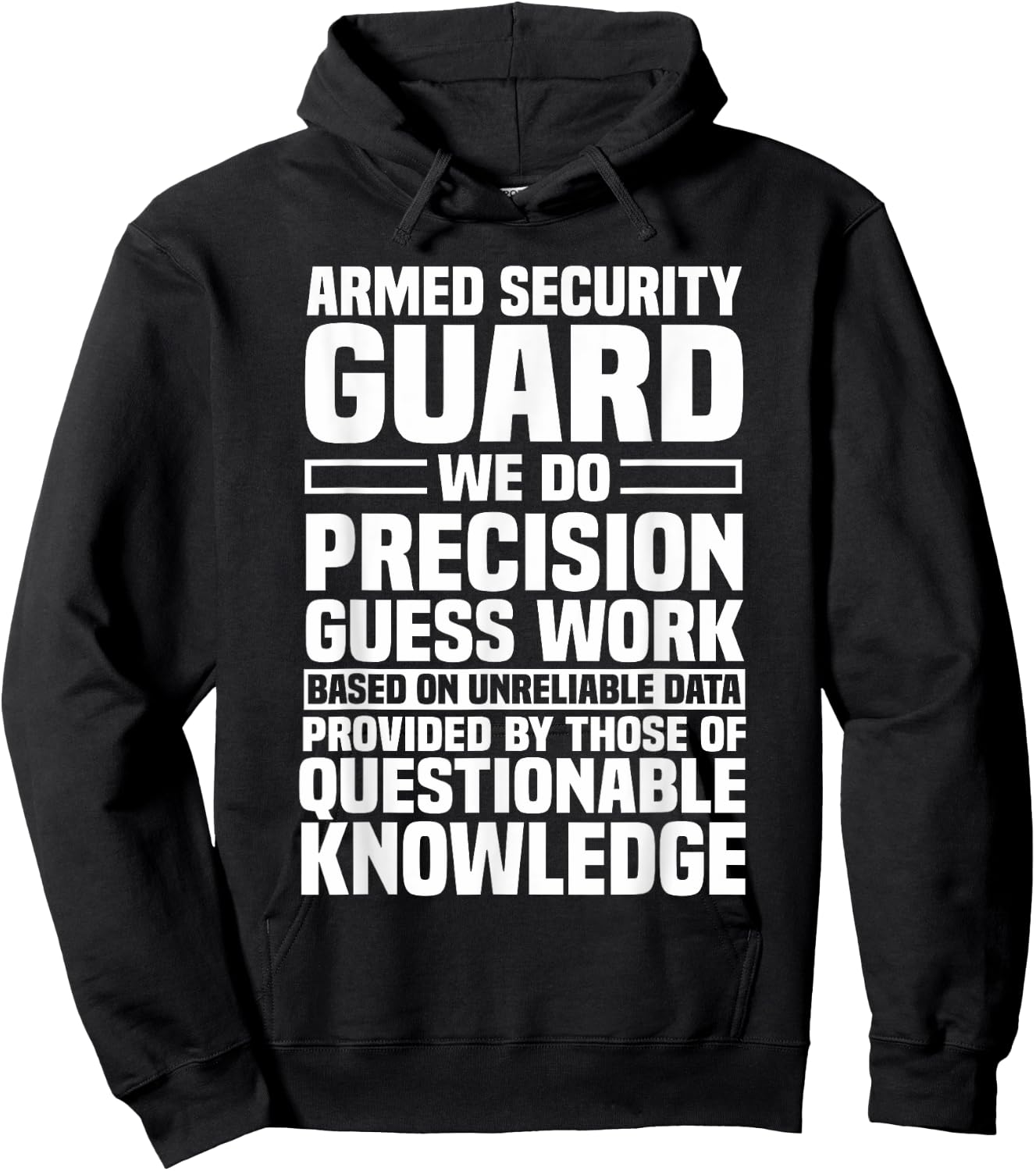 Armed Security Guard Inspector Officer Watchman Custodian Hoodie - Hoodie | Black