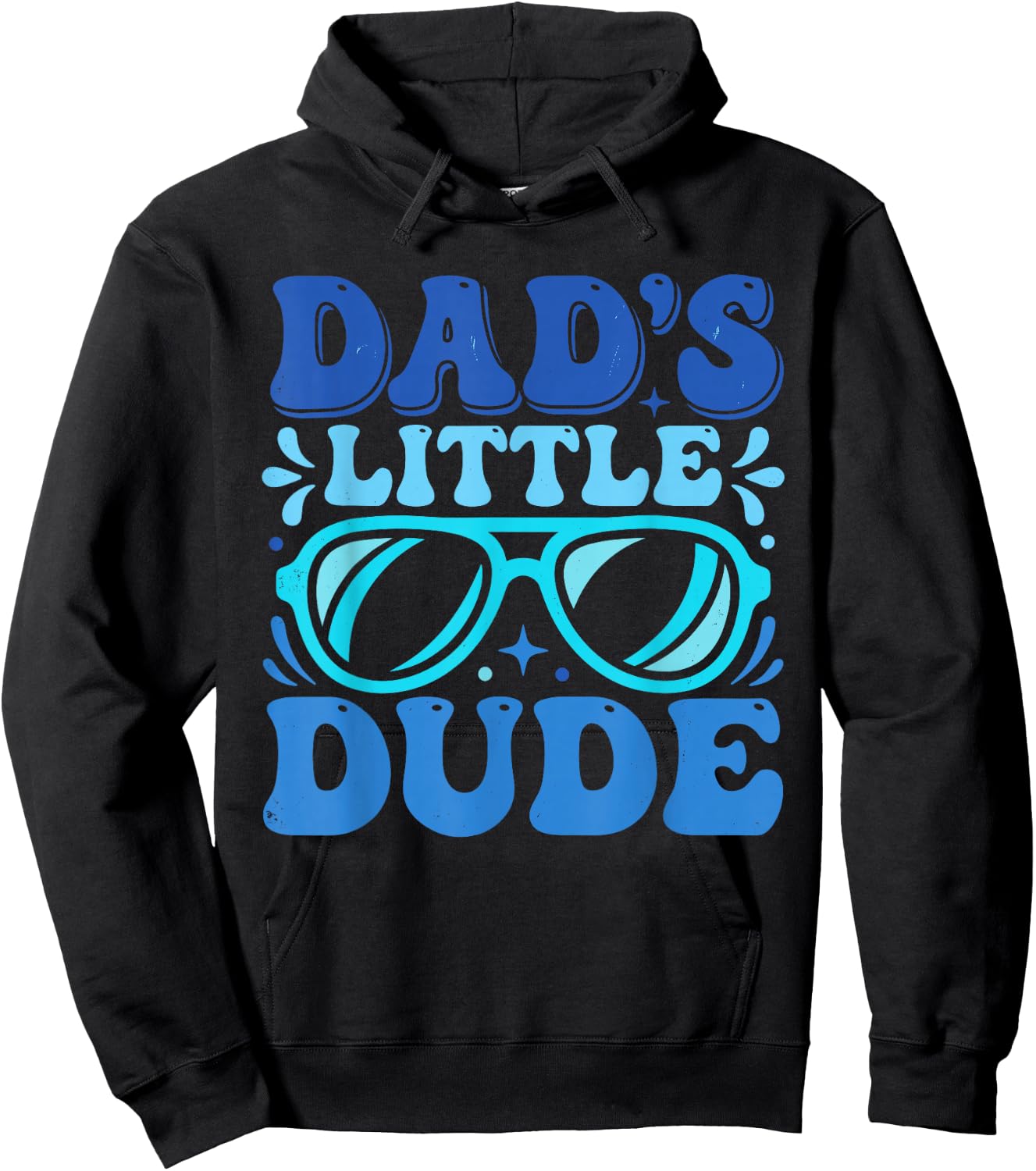 Dad's Little Dude Father's Day Matching Son Toddler Boy Hoodie - Hoodie | Black